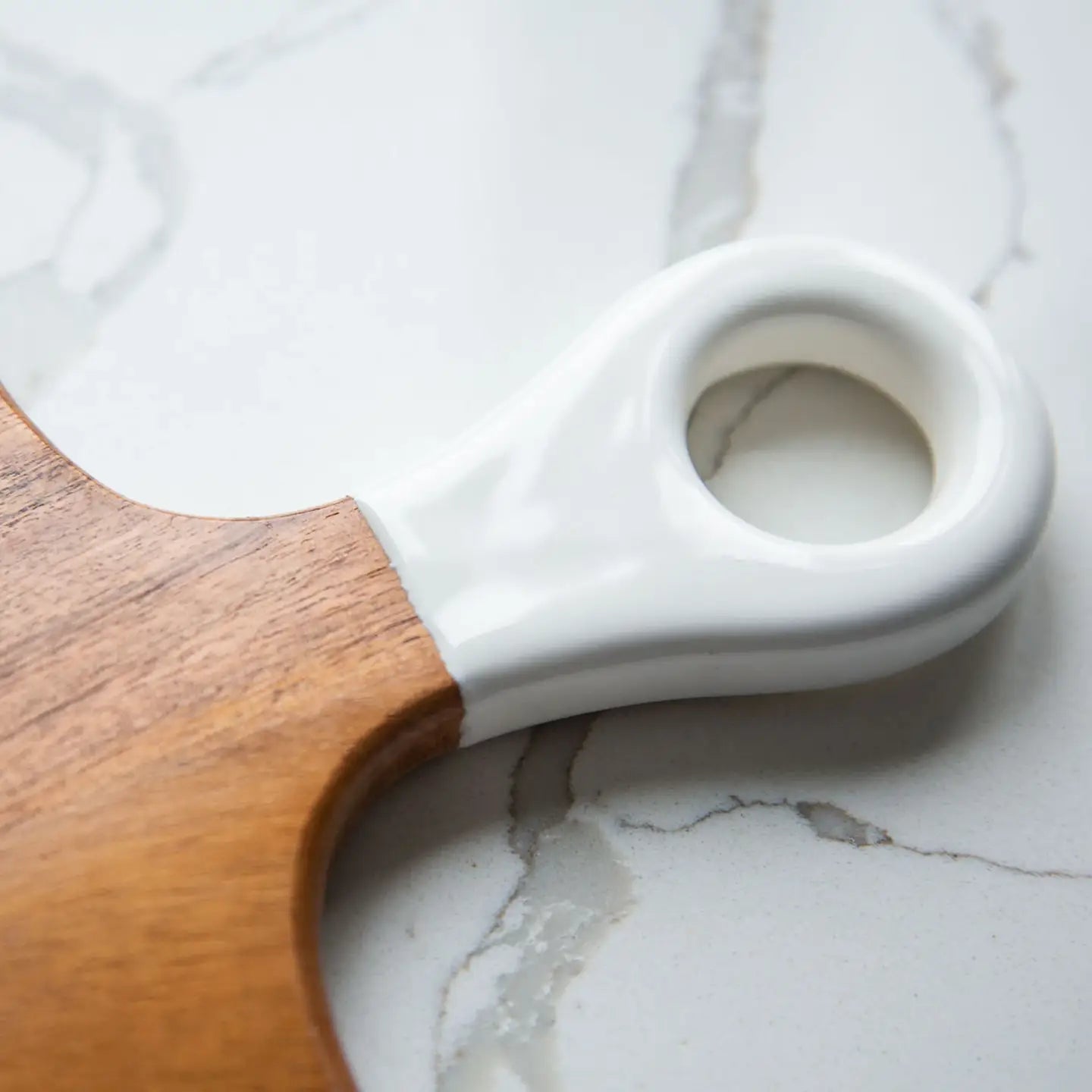 Wood + White Collection Acacia Wood Square Charcuterie Board-Thistle Hill-Thistle Hill