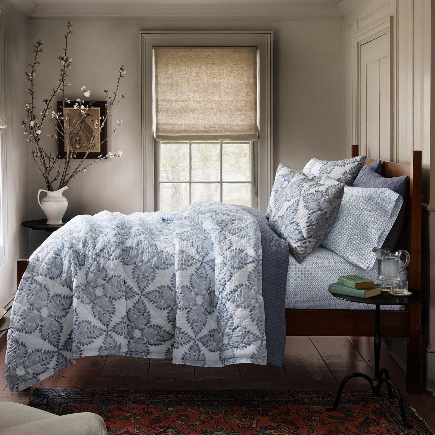 John Robshaw Dasati Lapis Quilt-John Robshaw-Thistle Hill