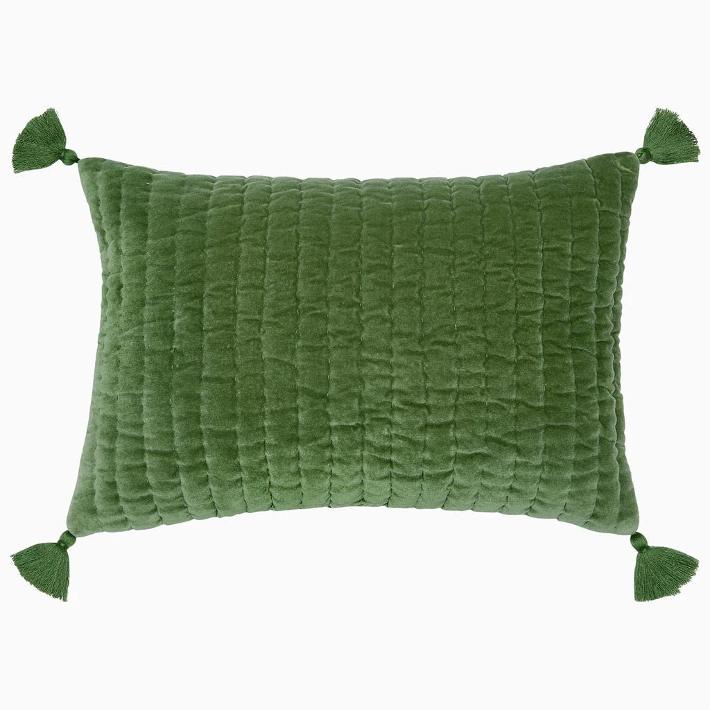 John Robshaw Velvet Moss Kidney Pillow-John Robshaw-Thistle Hill