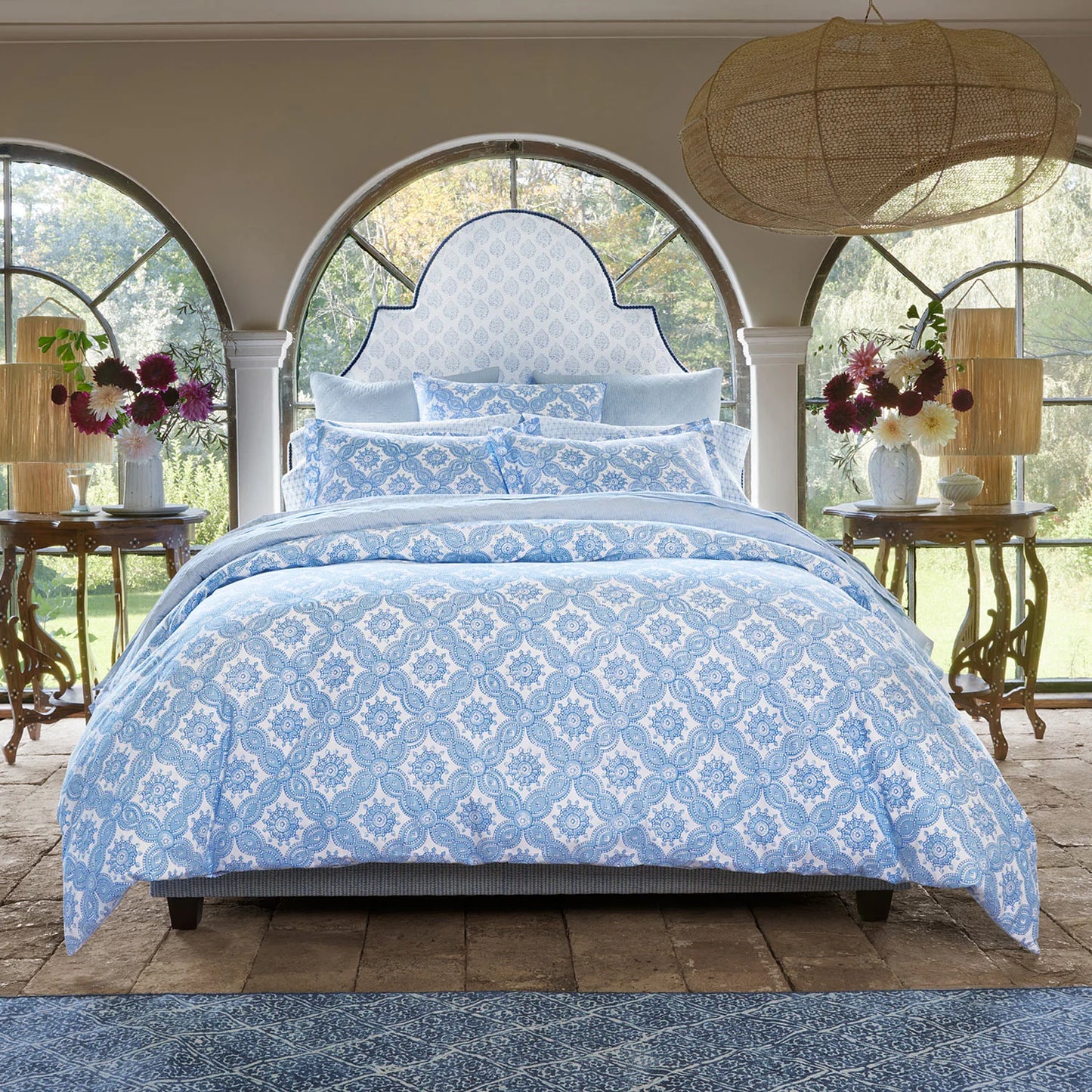 John Robshaw Akash Azure Duvet-John Robshaw-Thistle Hill