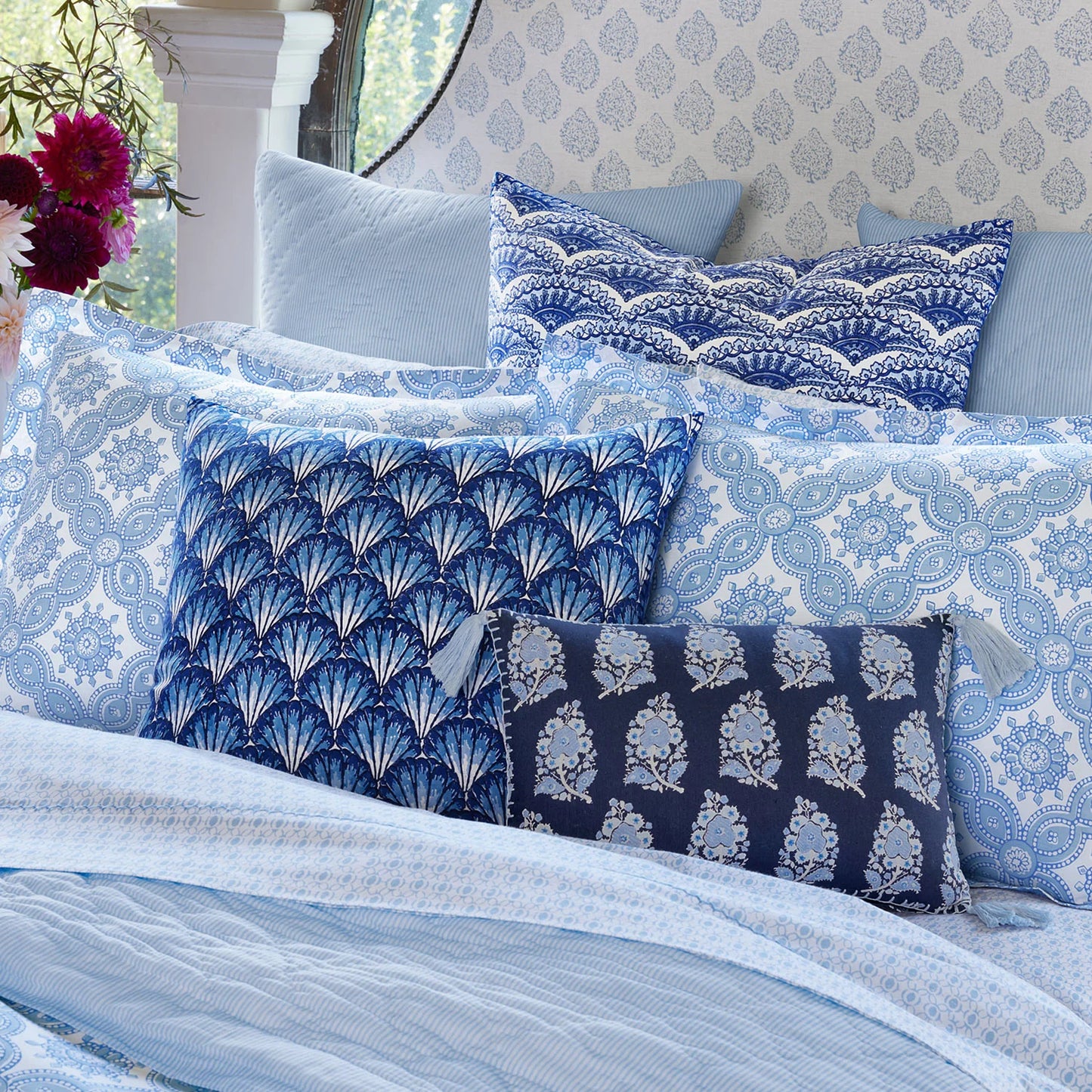John Robshaw Akash Azure Duvet-John Robshaw-Thistle Hill