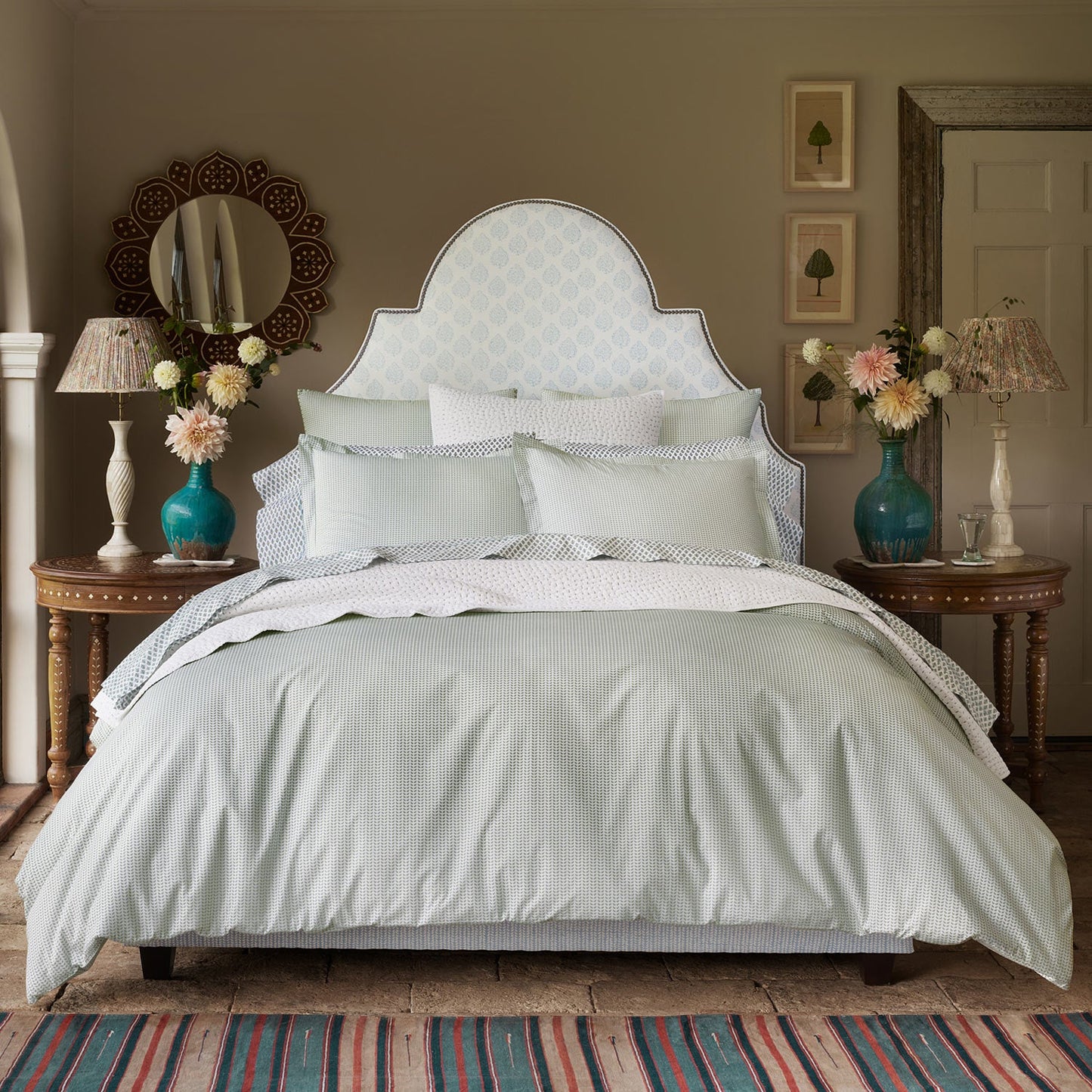 John Robshaw Cinde Sage Duvet-John Robshaw-Thistle Hill