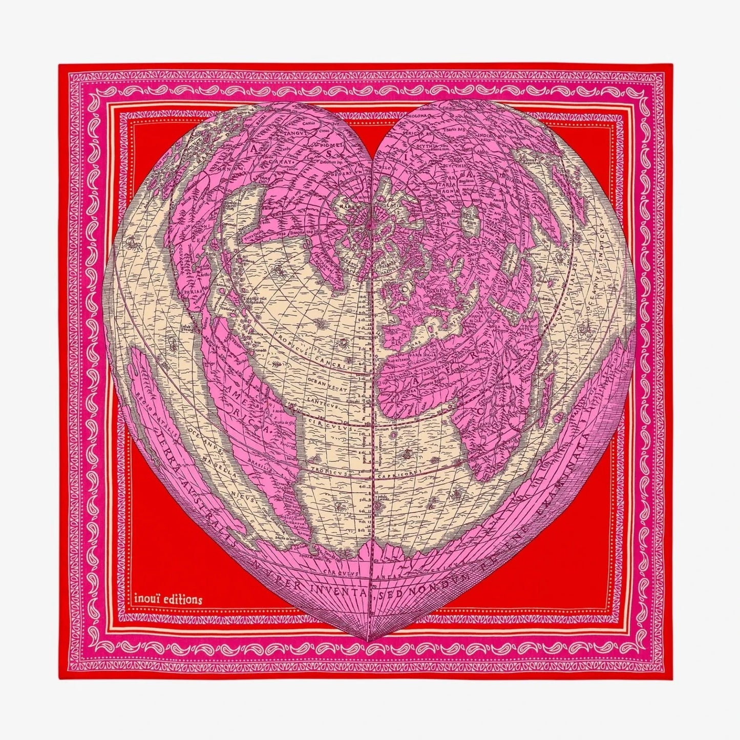 Inoui Editions Square 65 Mappemonde Pink