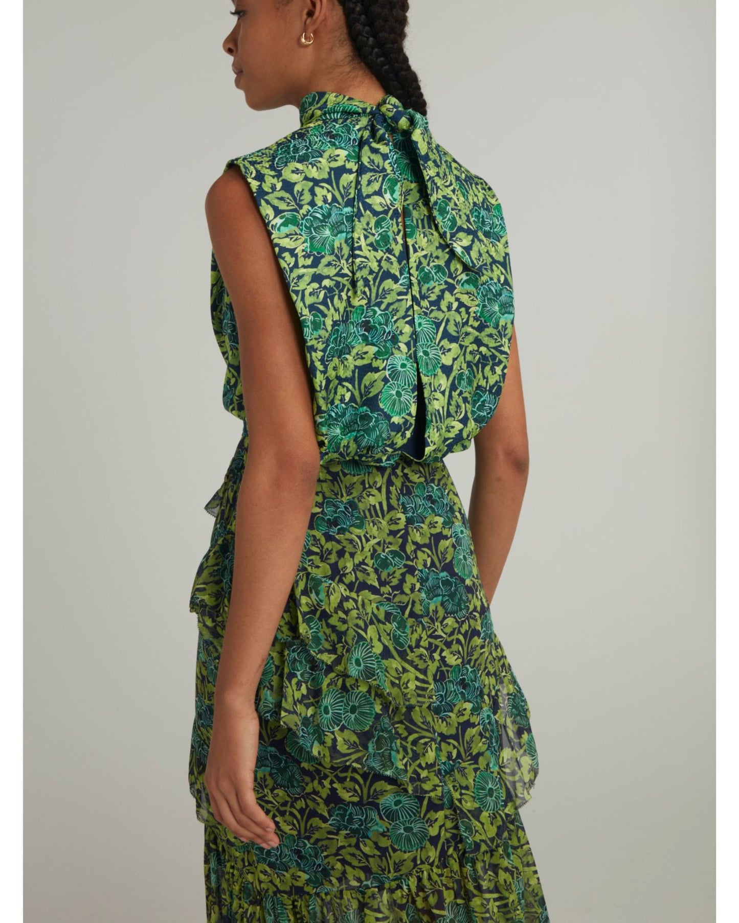 Saloni Fleur Dress Woodland
