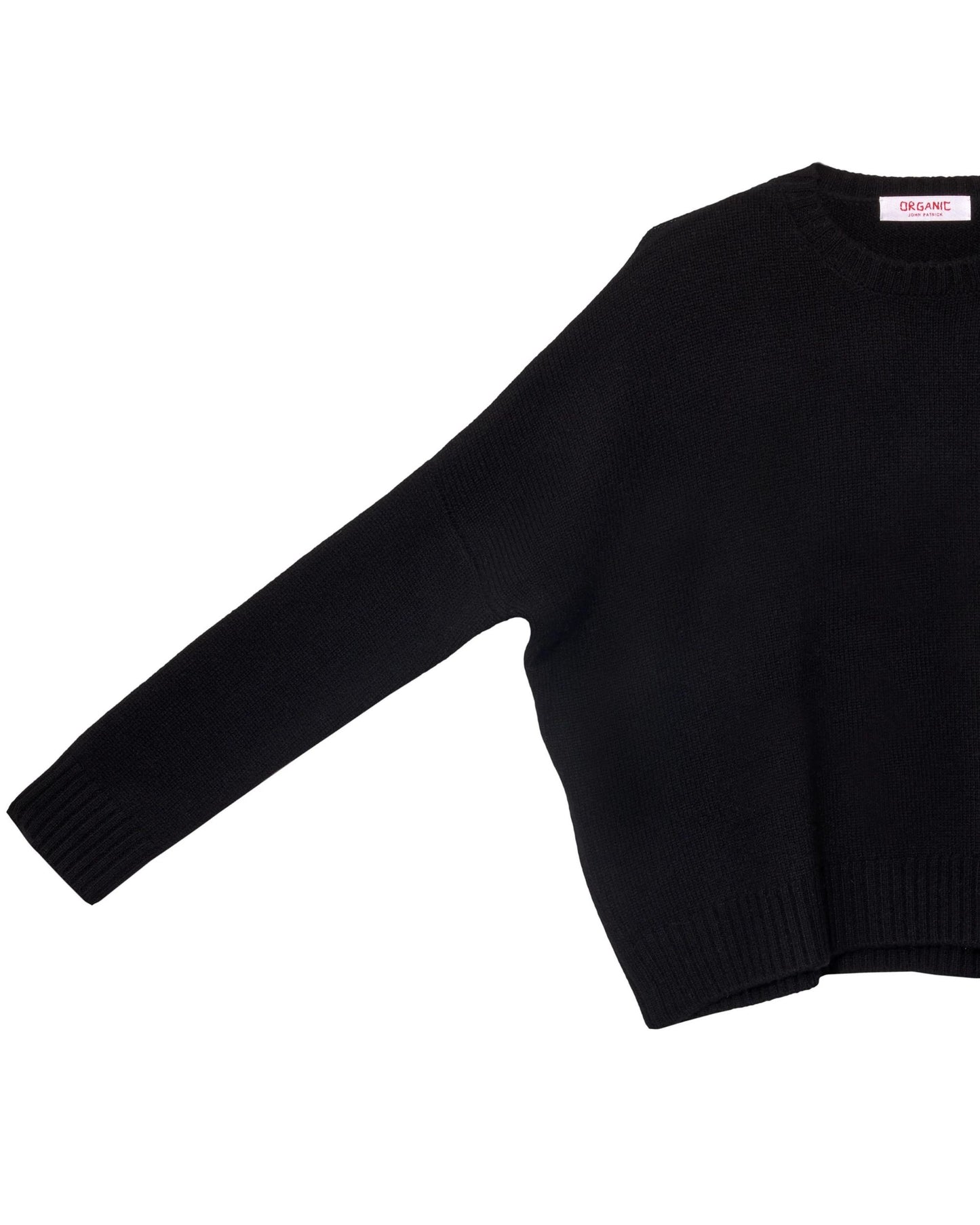 Organic by John Patrick Cashmere Wide Pullover Black