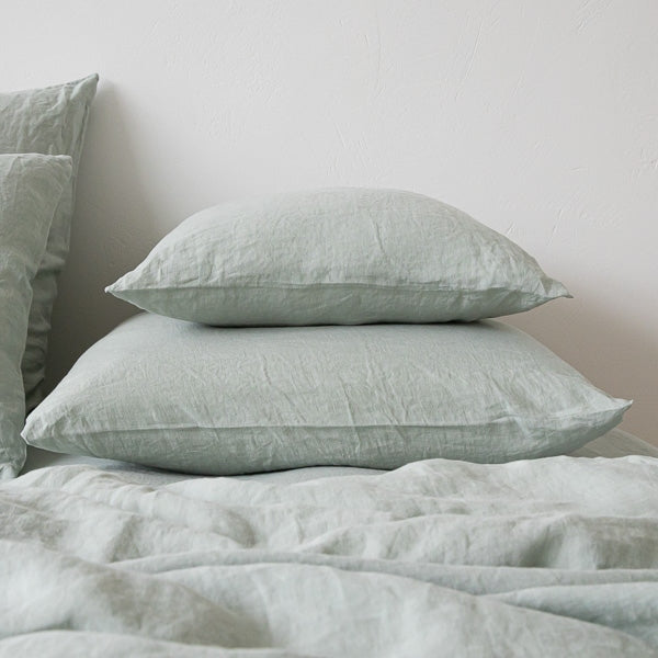 LinenMe Standard Pillow Case Set of 2 Sea Foam-LinenMe-Thistle Hill