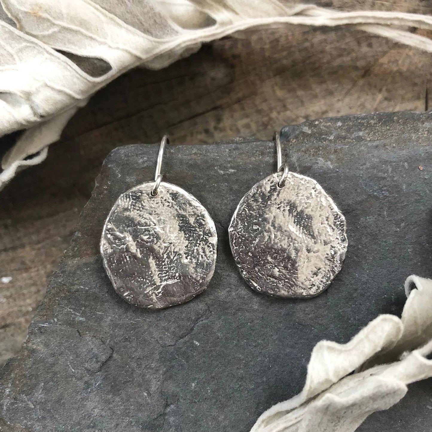 Emilie Shapiro Moonscape Sterling Silver Earrings-Emilie Shapiro-Thistle Hill