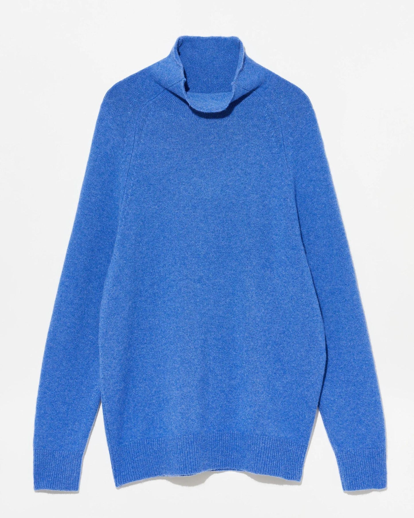 Organic by John Patrick Cashmere Funnel Neck Pullover Lapis