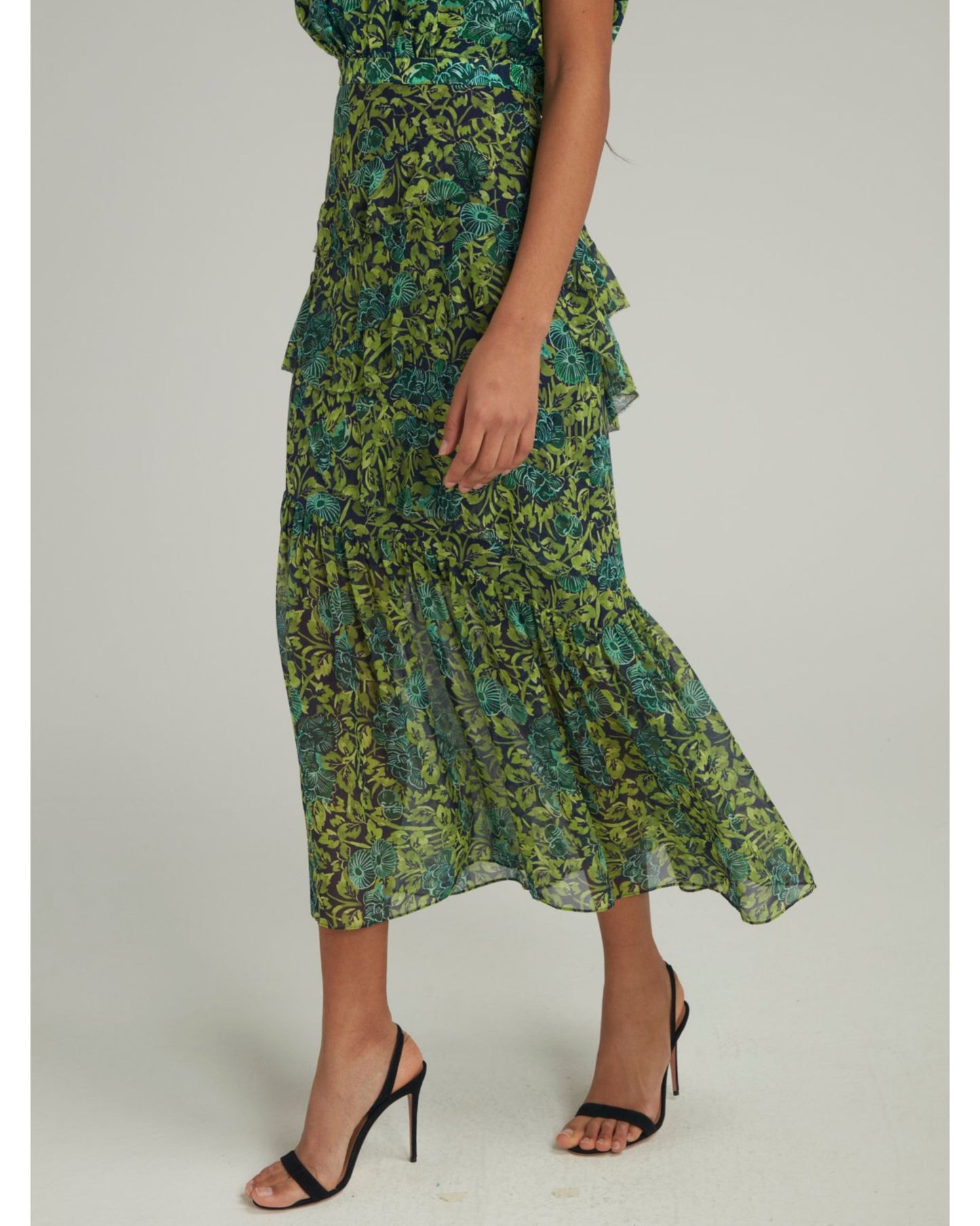 Saloni Fleur Dress Woodland