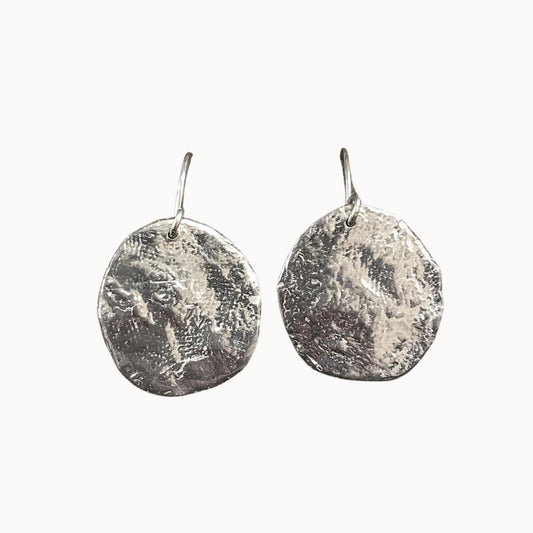Emilie Shapiro Moonscape Sterling Silver Earrings-Emilie Shapiro-Thistle Hill