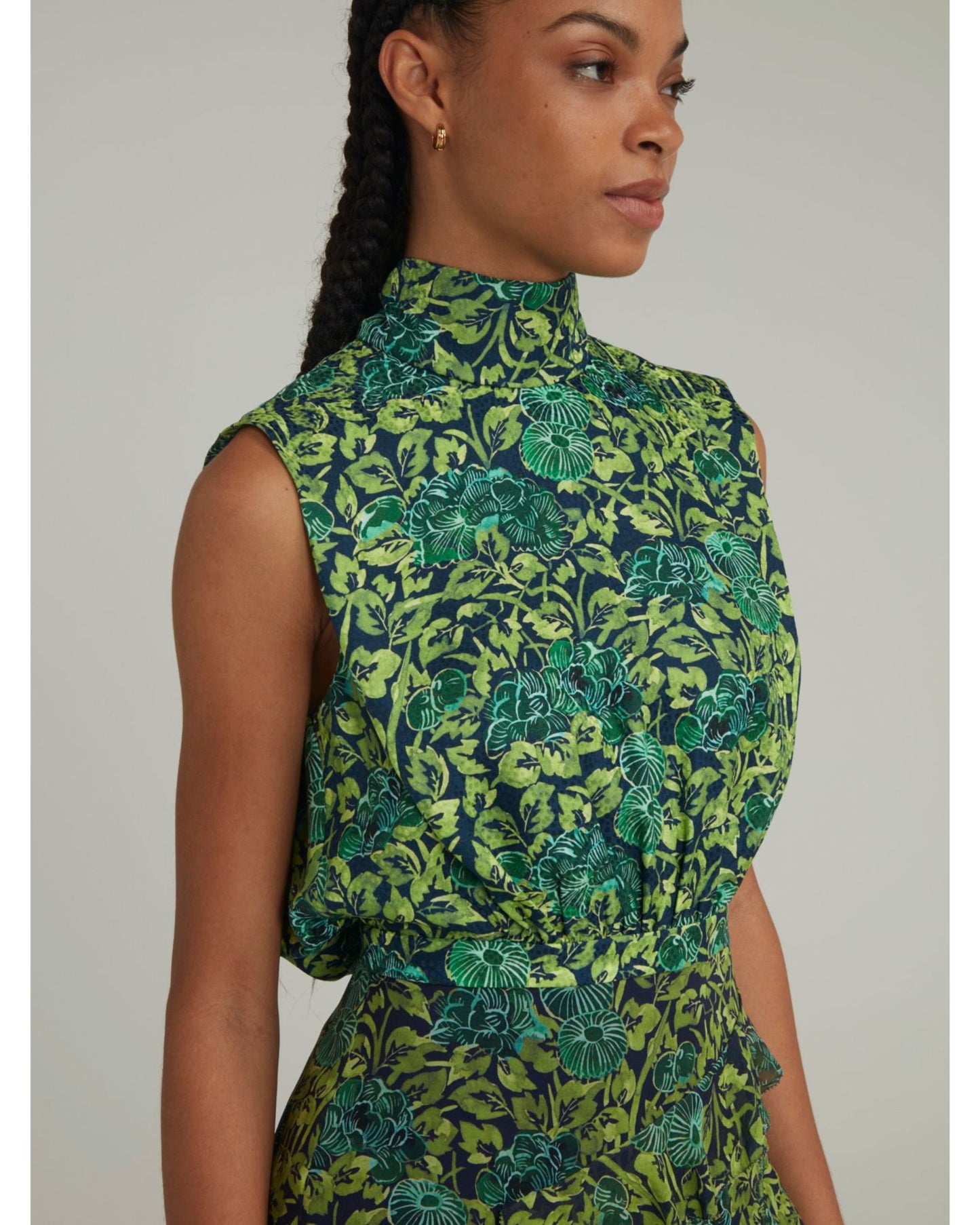 Saloni Fleur Dress Woodland
