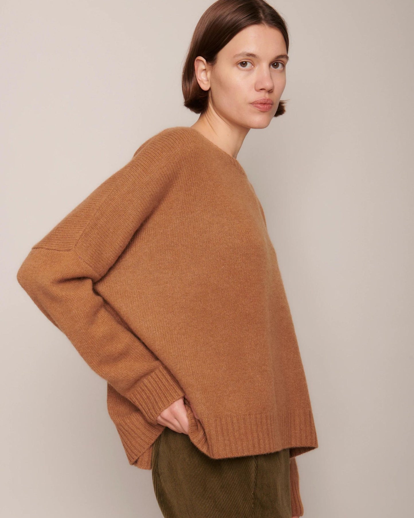 Organic by John Patrick Cashmere Wide Pullover Vicuna