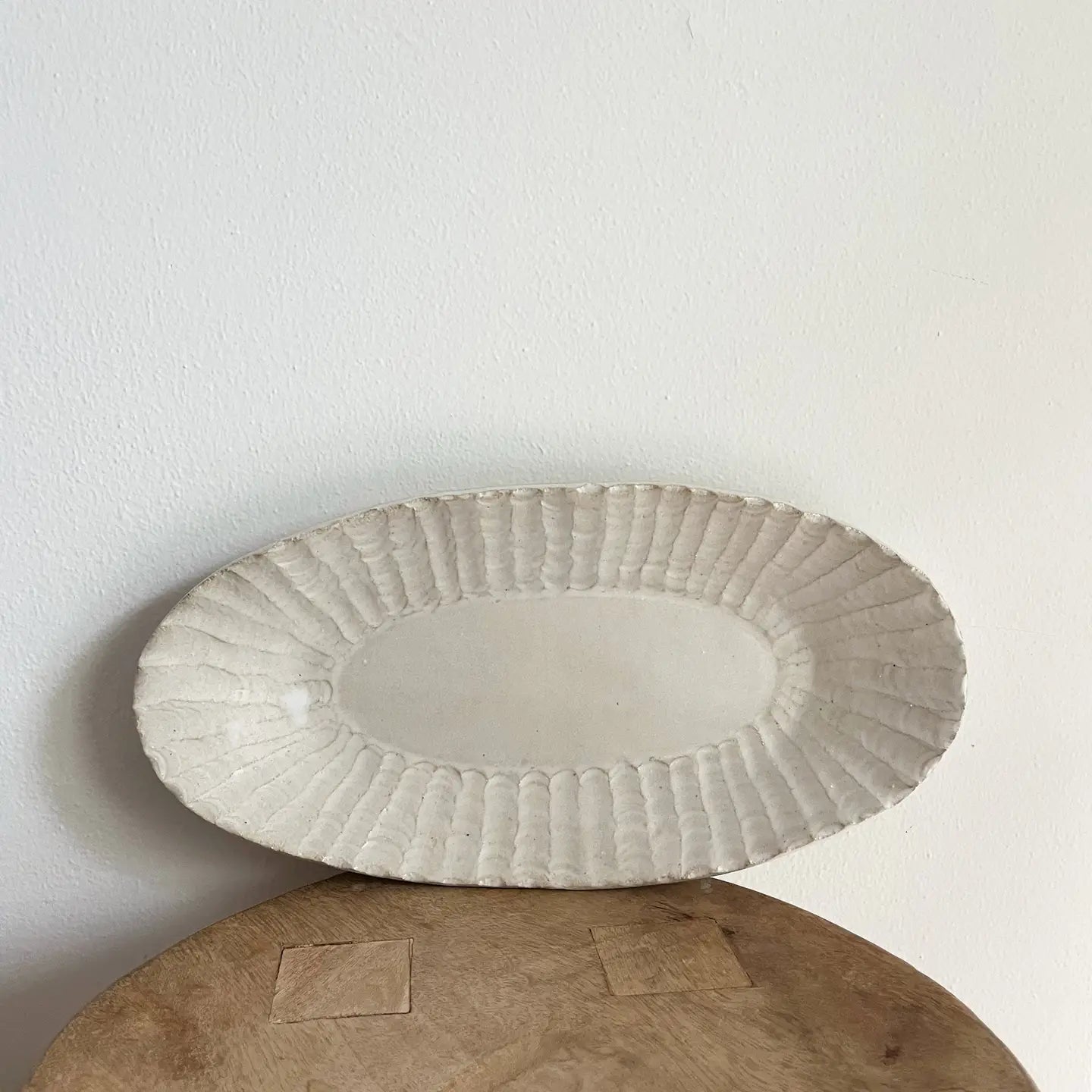 Salto Ribbed Edge Platter Oblong-Thistle Hill-Thistle Hill