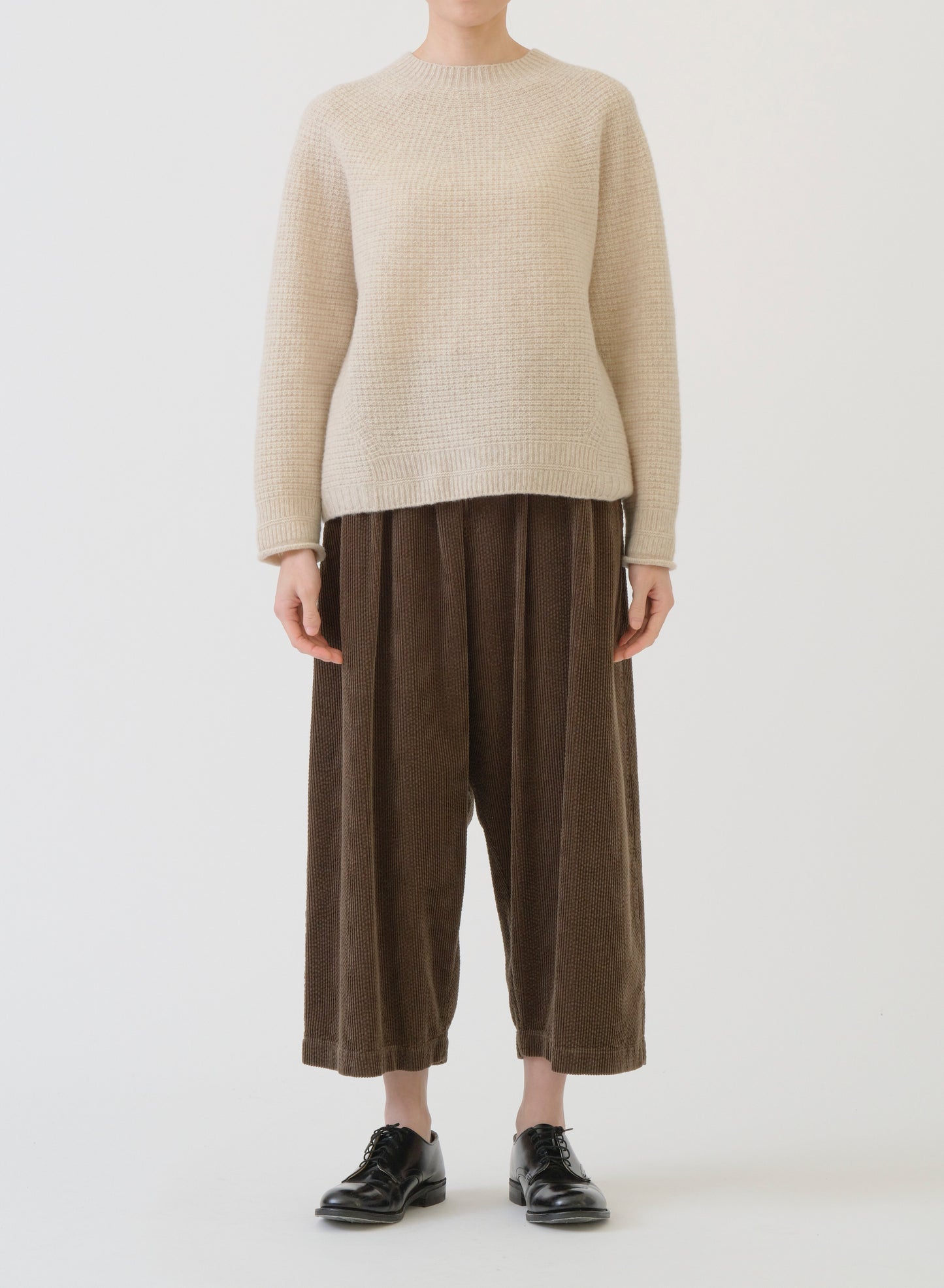 Pas de Calais Cashmere Blend Lambs Wool Pullover Ivory-Pas De Calais-Thistle Hill