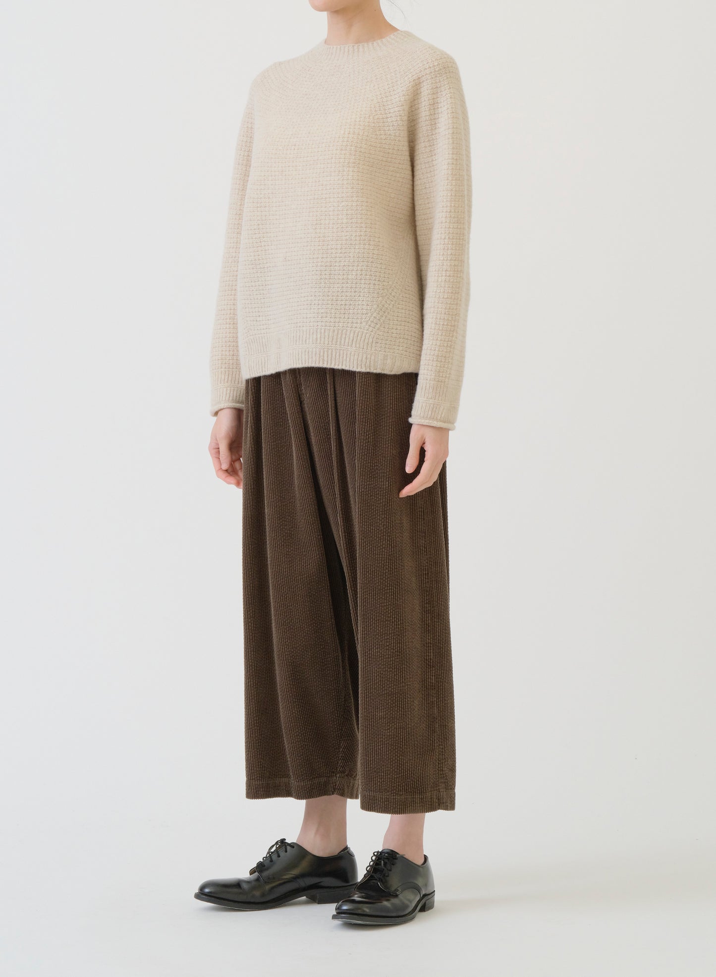 Pas de Calais Cashmere Blend Lambs Wool Pullover Ivory-Pas De Calais-Thistle Hill