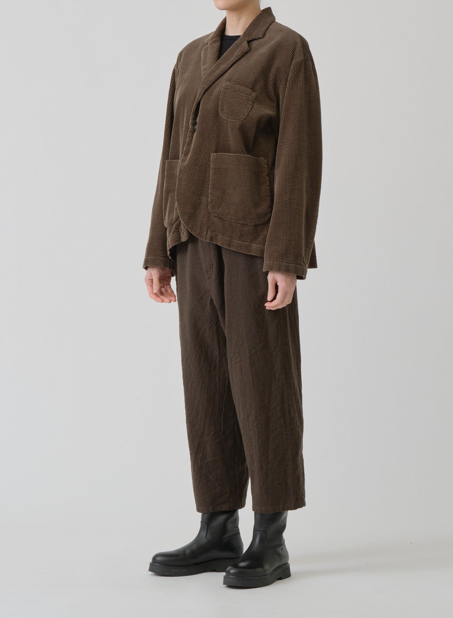Pas de Calais Corduroy Tailored Jacket Khaki-Pas De Calais-Thistle Hill