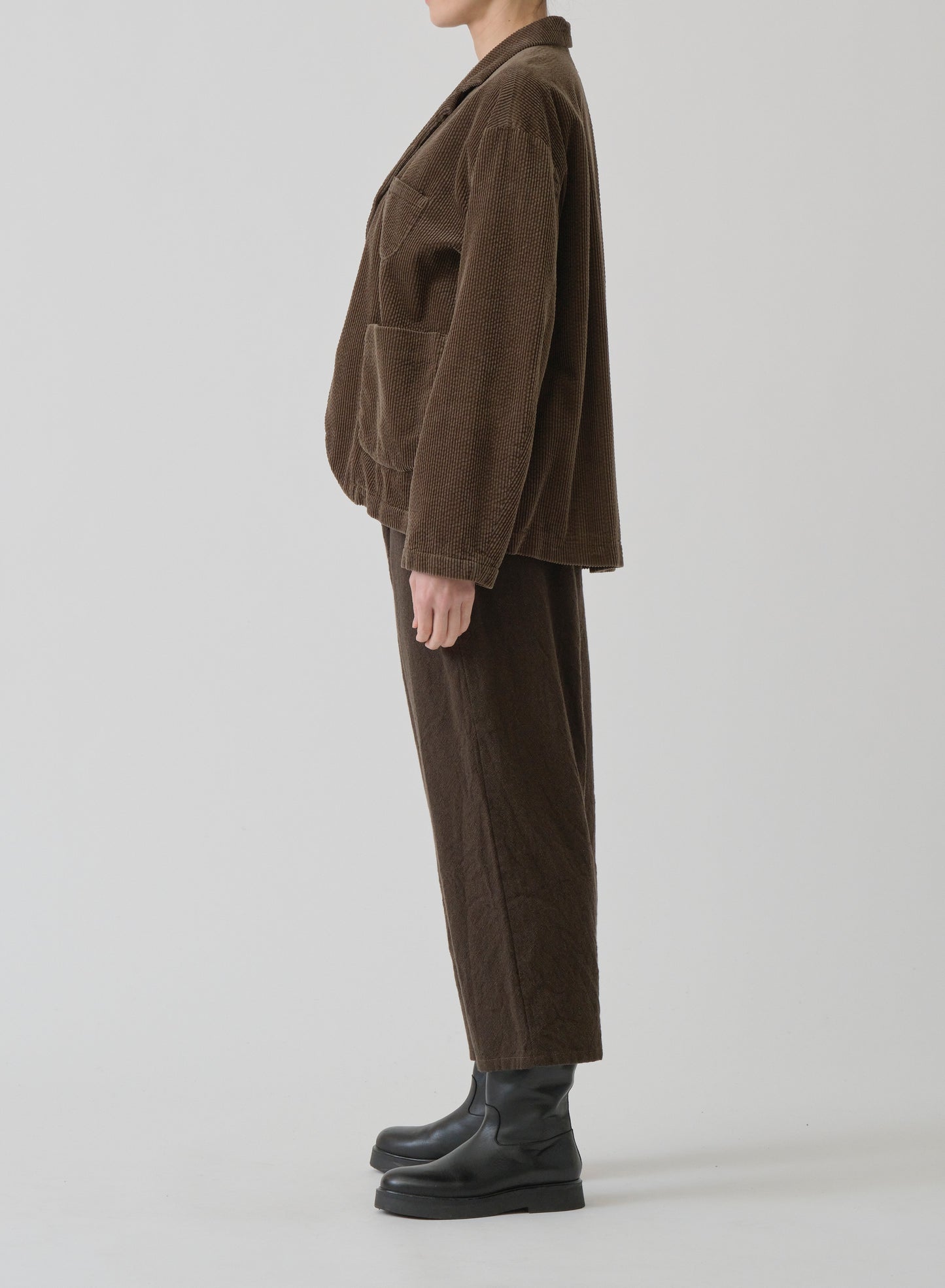 Pas de Calais Corduroy Tailored Jacket Khaki-Pas De Calais-Thistle Hill