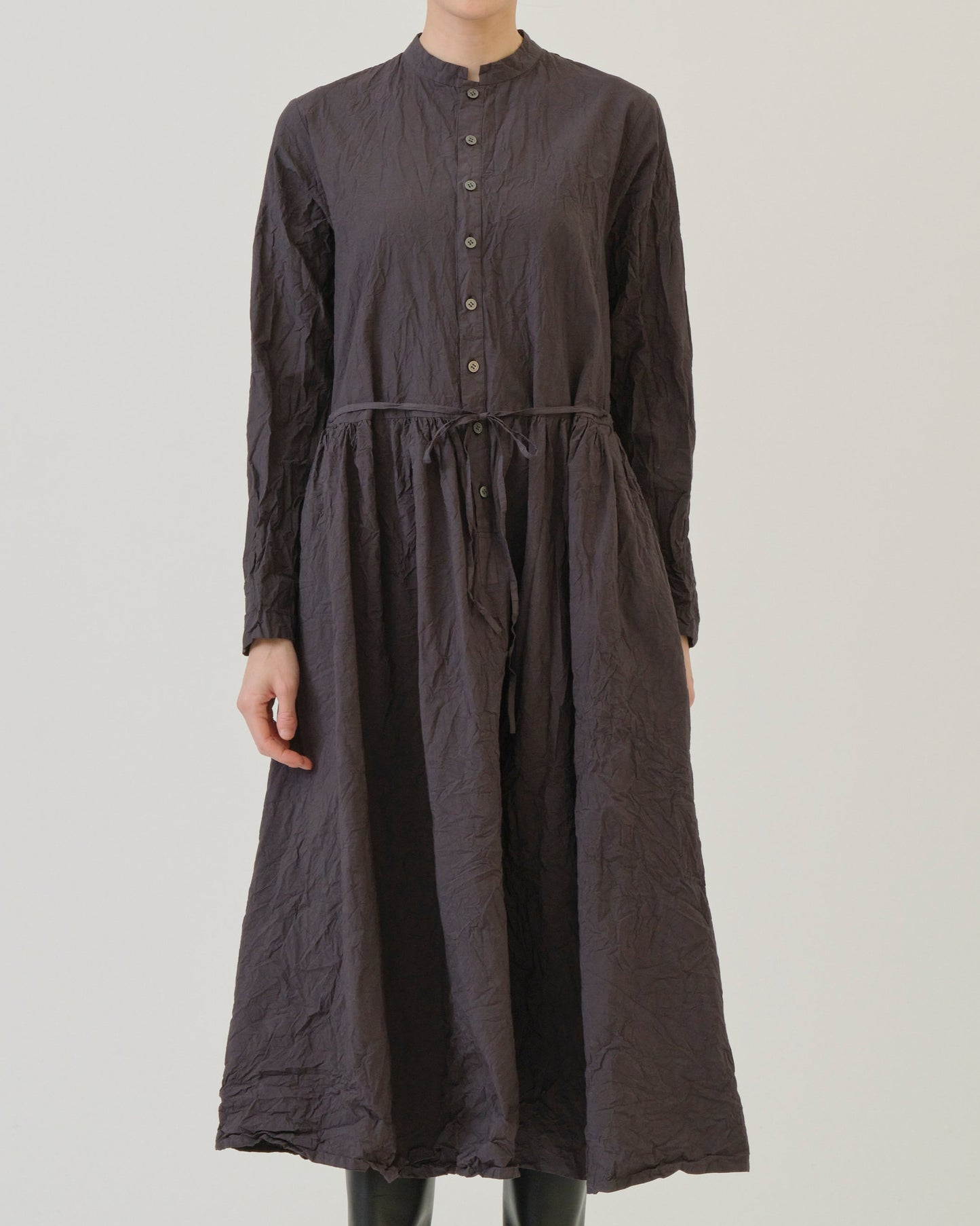 Pas de Calais Cotton Typewriter Dress Charcoal-Pas De Calais-Thistle Hill
