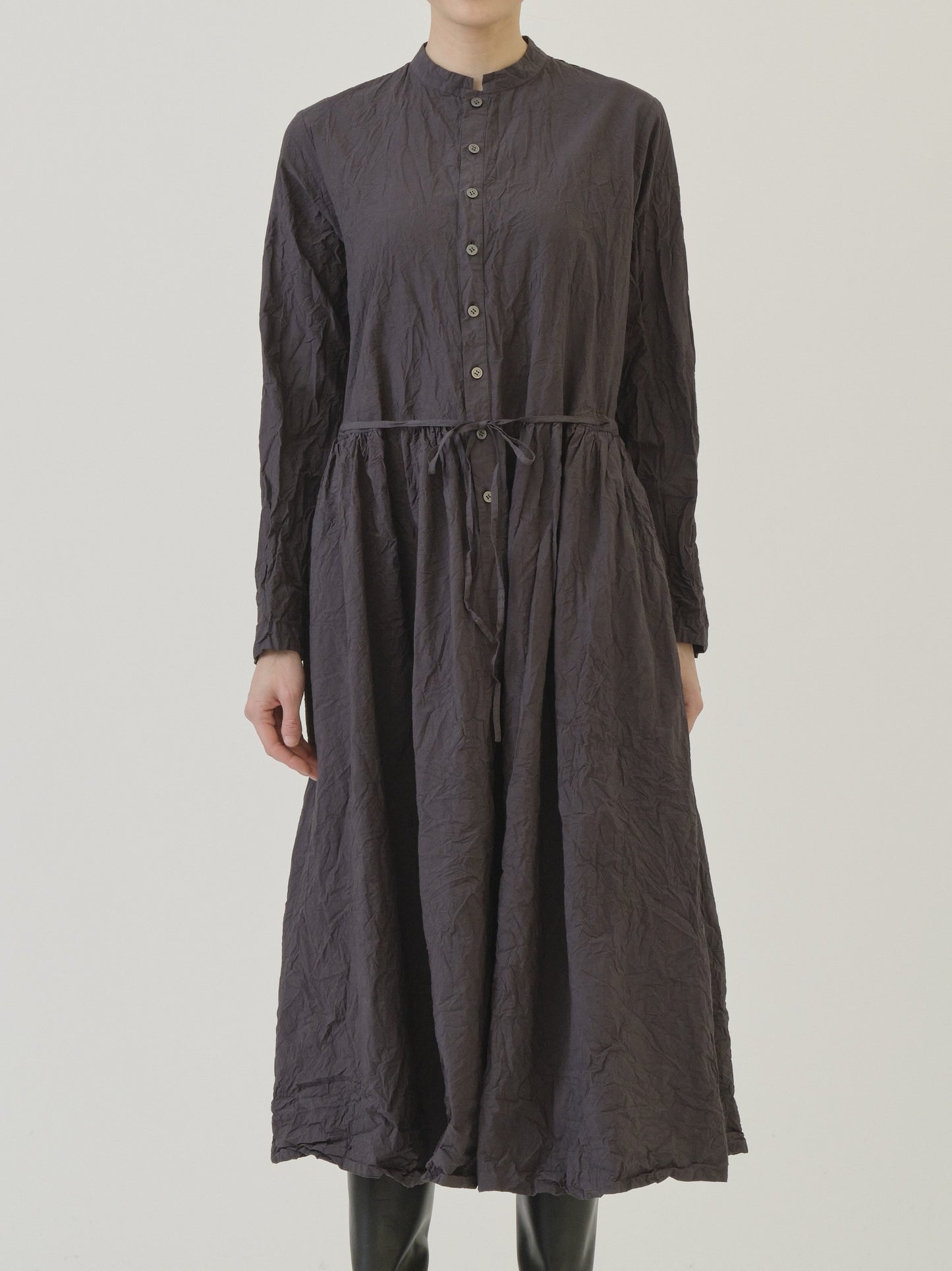 Pas de Calais Cotton Typewriter Dress Charcoal-Pas De Calais-Thistle Hill