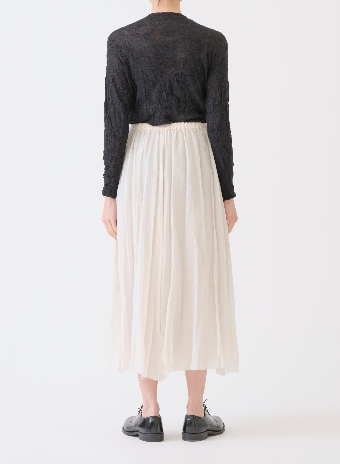 Pas de Calais Cotton Silk Lawn Long Skirt Off White-Pas De Calais-Thistle Hill
