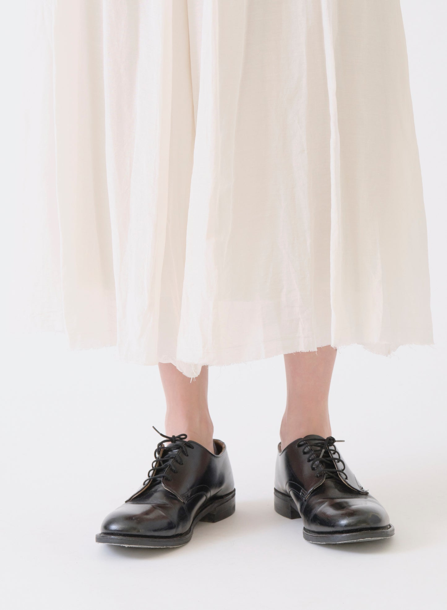 Pas de Calais Cotton Silk Lawn Long Skirt Off White-Pas De Calais-Thistle Hill