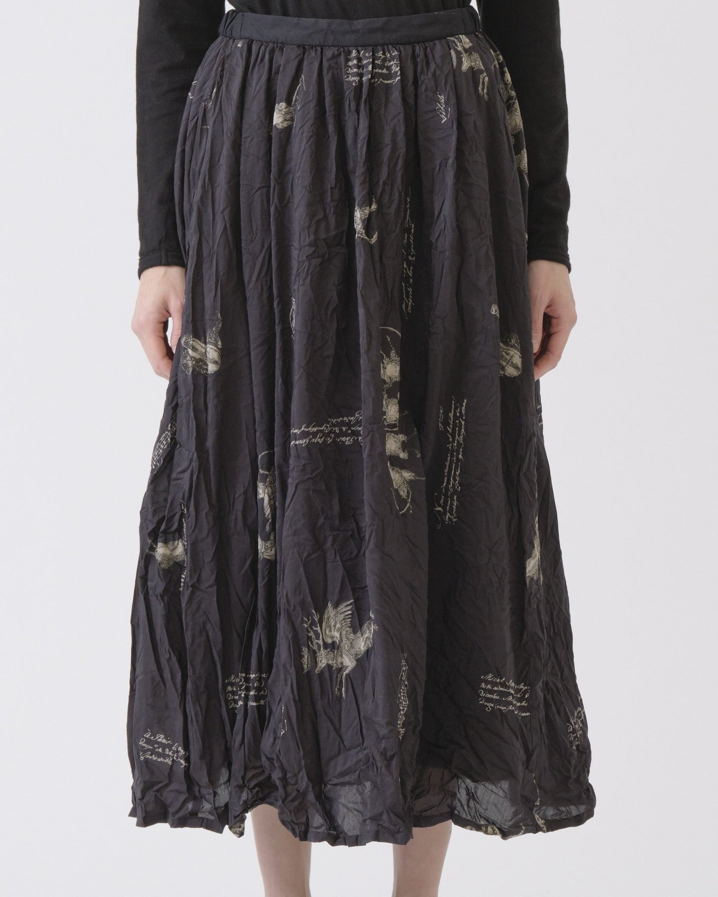 Pas de Calais Animal Concert Print Skirt Black-Pas De Calais-Thistle Hill