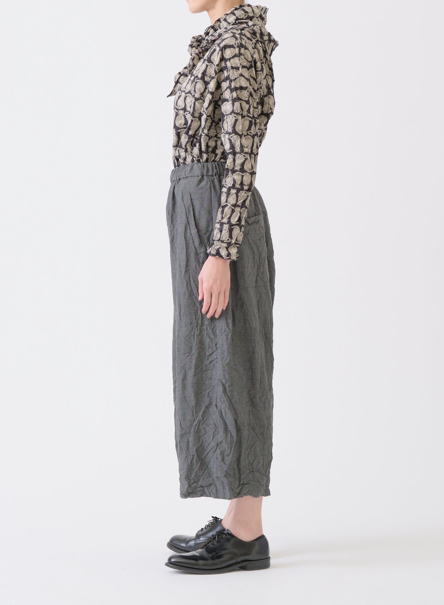 Pas de Calais Stretch Sarouel Pants Grey-Pas De Calais-Thistle Hill