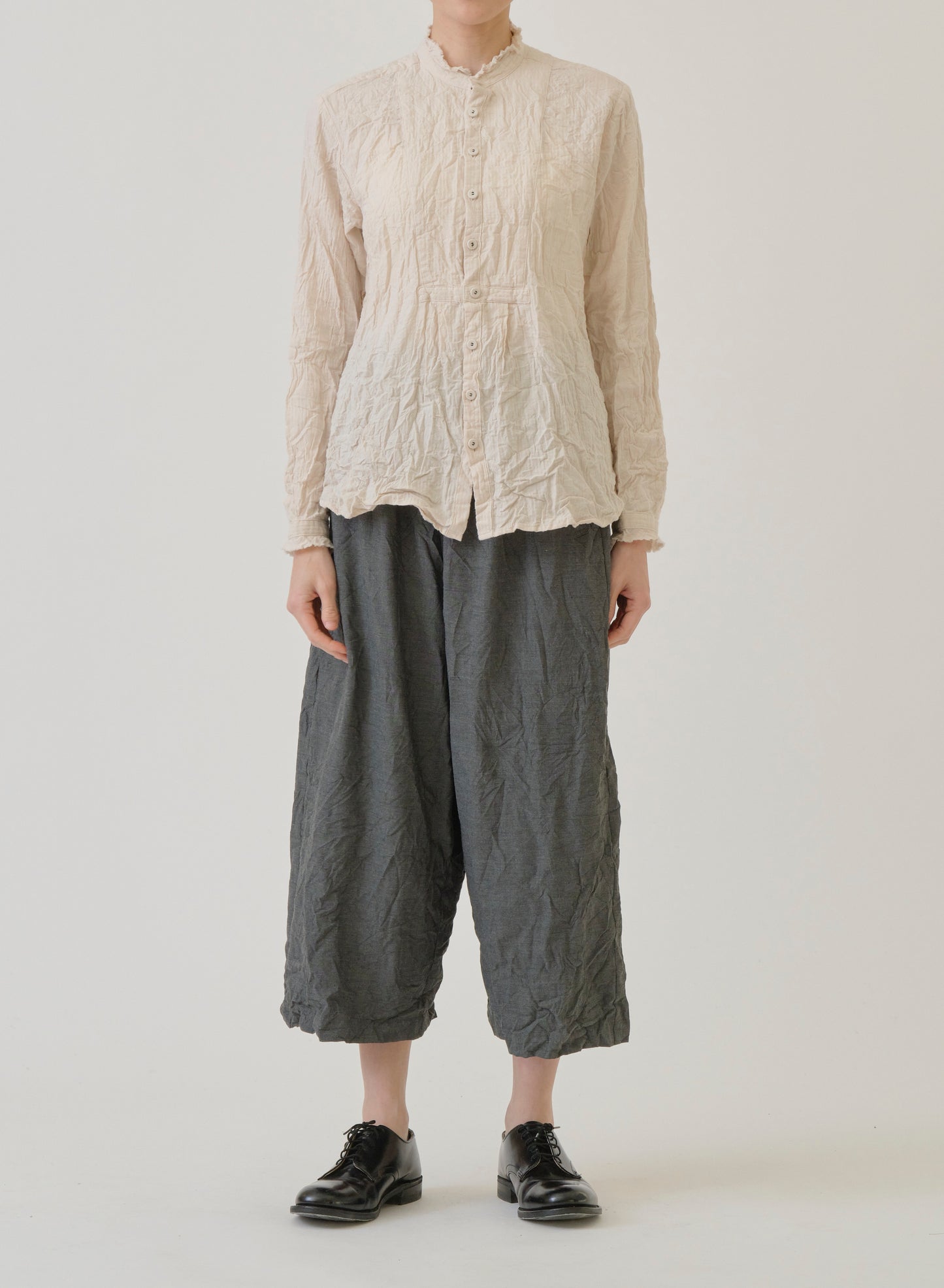 Pas de Calais Stretch Sarouel Pants Grey-Pas De Calais-Thistle Hill