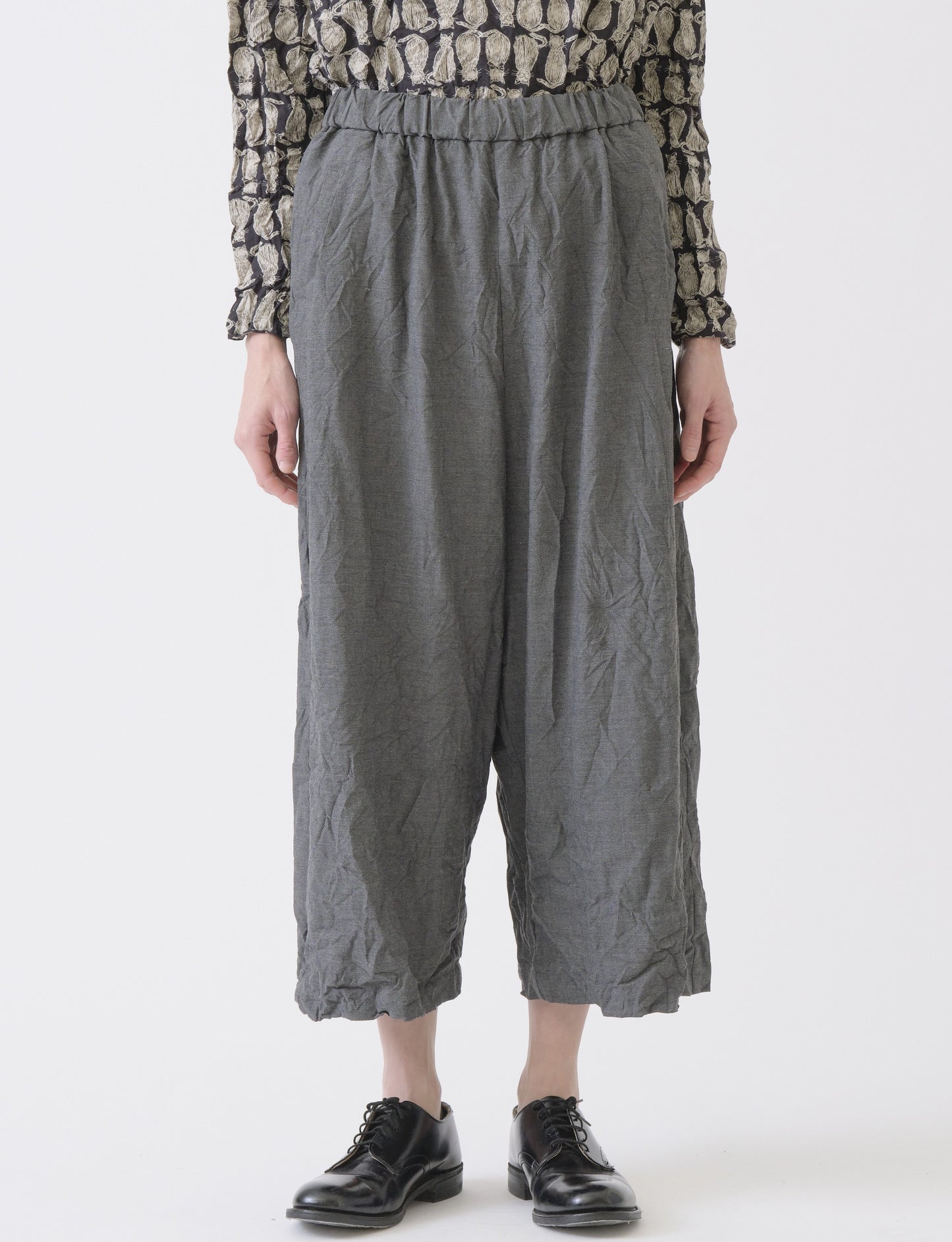Pas de Calais Stretch Sarouel Pants Grey-Pas De Calais-Thistle Hill