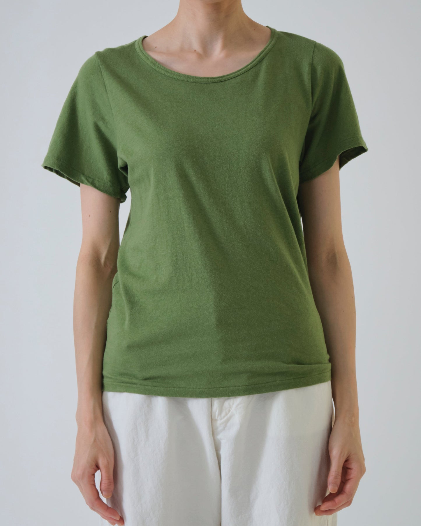 Pas de Calais Soft Cotton Jersey Short Sleeve T-Shirt Green-Pas De Calais-Thistle Hill