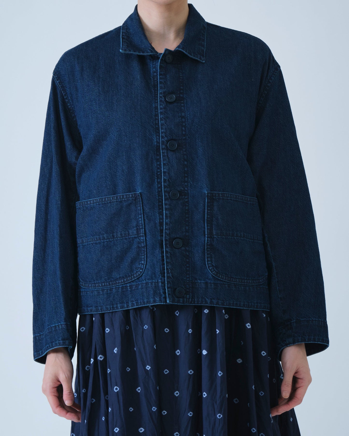 Pas de Calais Natural Denim Jacket Indigo-Pas De Calais-Thistle Hill