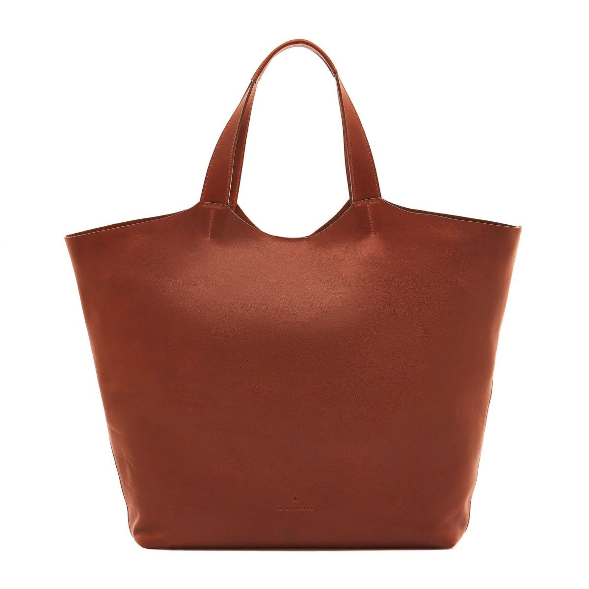 Il Bisonte Le Laudi Tote Bag in Vintage Leather Dark Brown Seppia