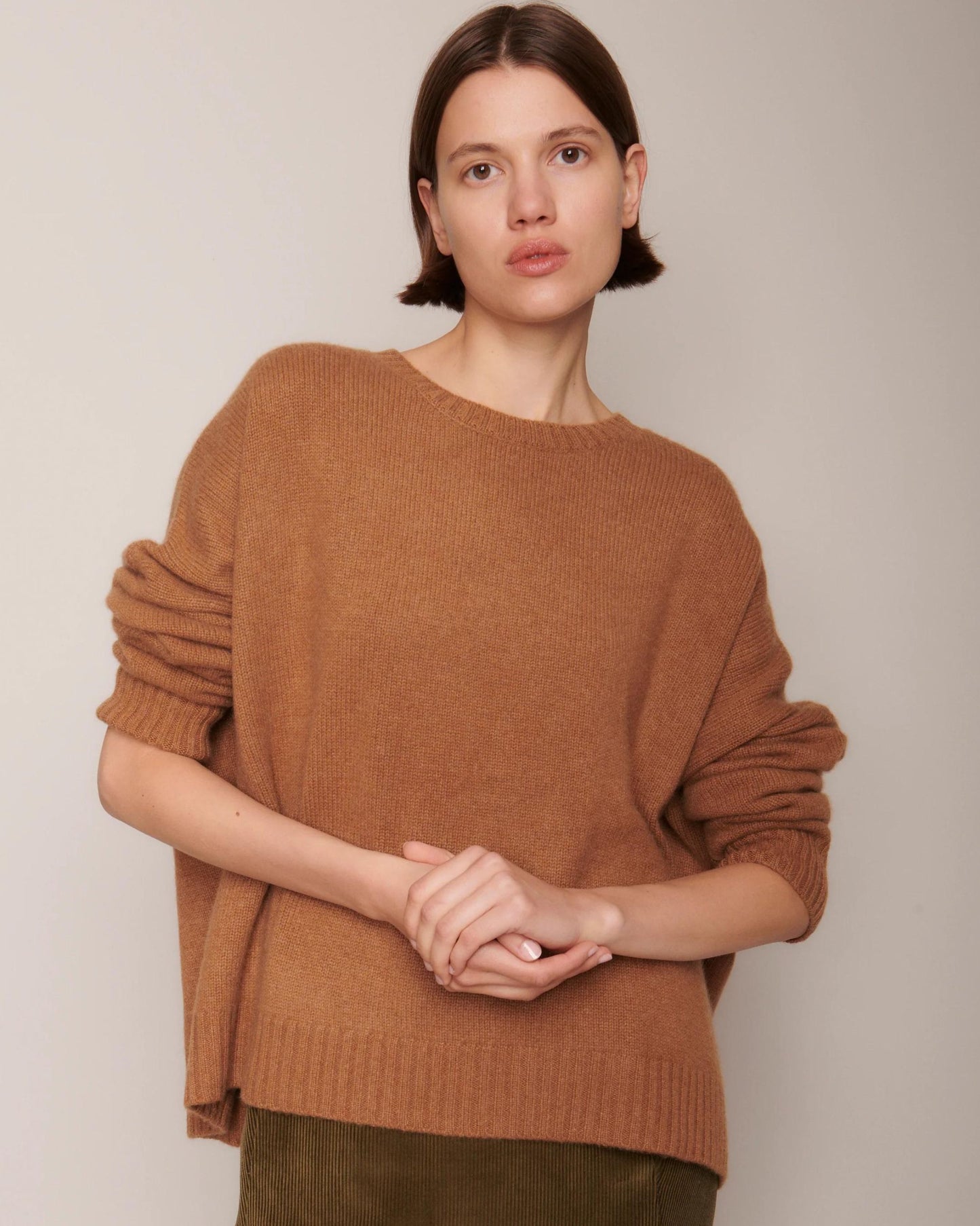 Organic by John Patrick Cashmere Wide Pullover Vicuna