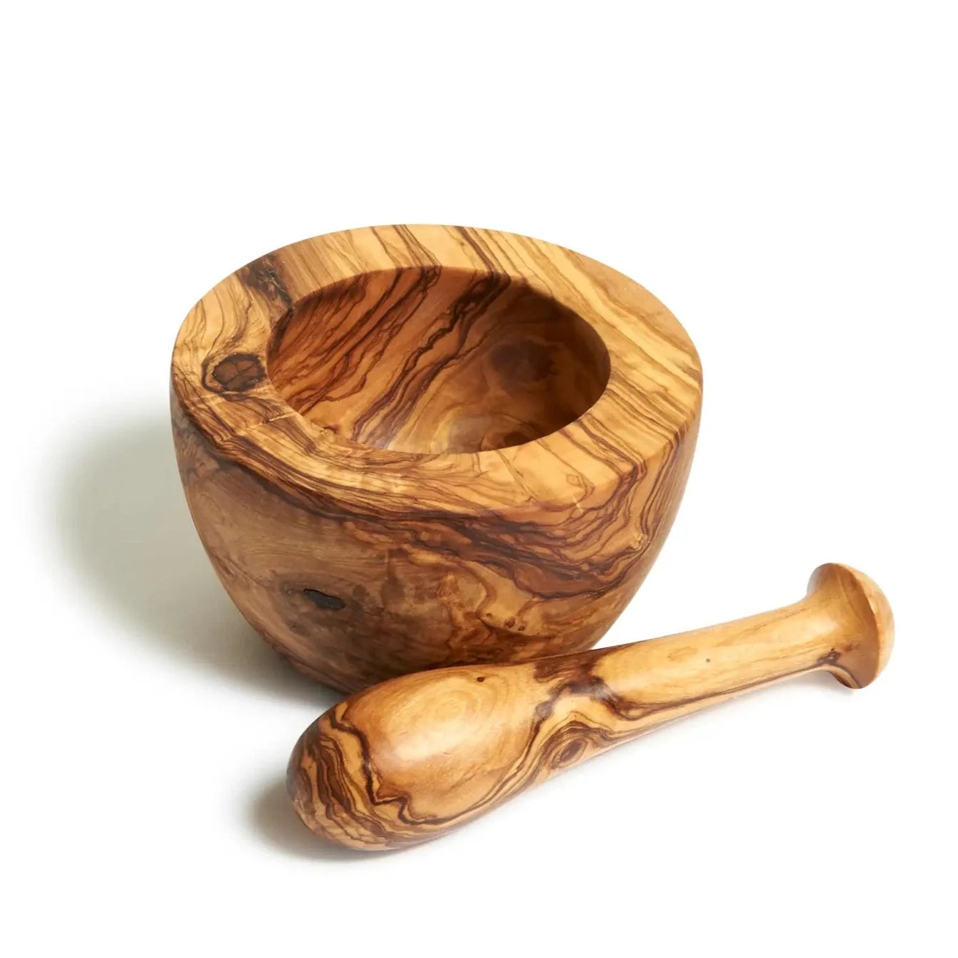 Olive Wood Mortar and Pestle-Natural Olive Wood-Thistle Hill