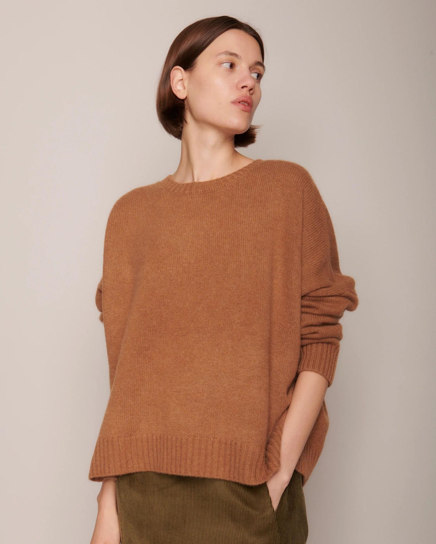 Organic by John Patrick Cashmere Wide Pullover Vicuna