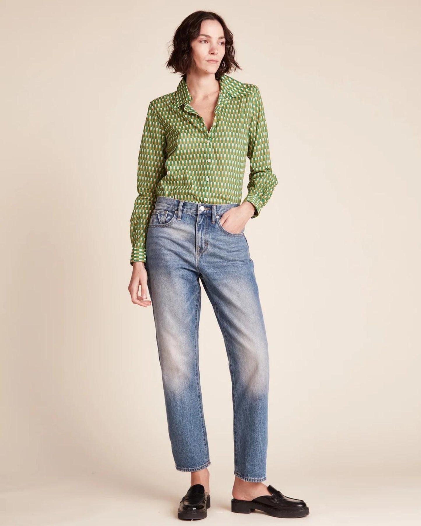 Trovata Jacquelin Shirt Peridot Paver