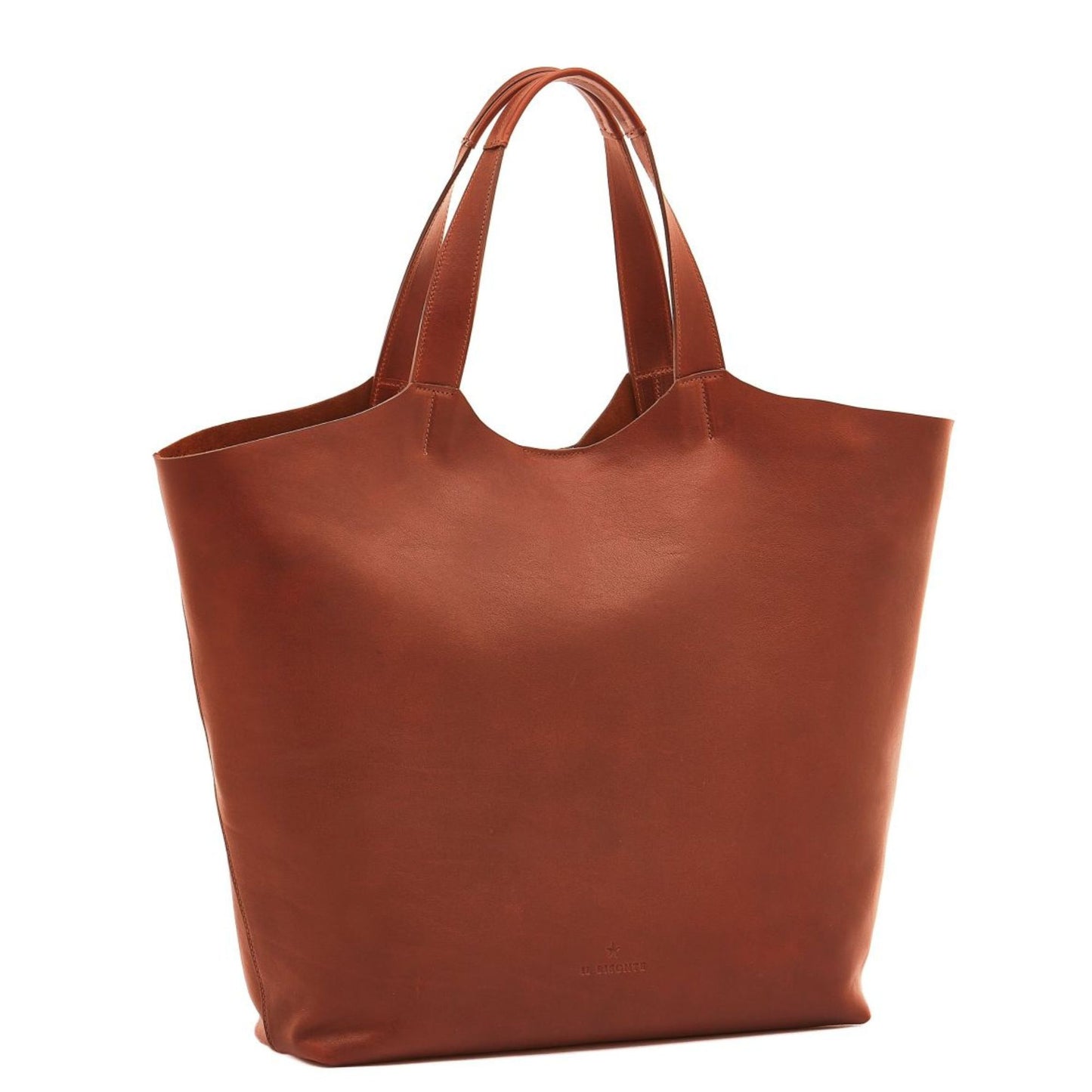 Il Bisonte Le Laudi Tote Bag in Vintage Leather Dark Brown Seppia-Il Bisonte-Thistle Hill