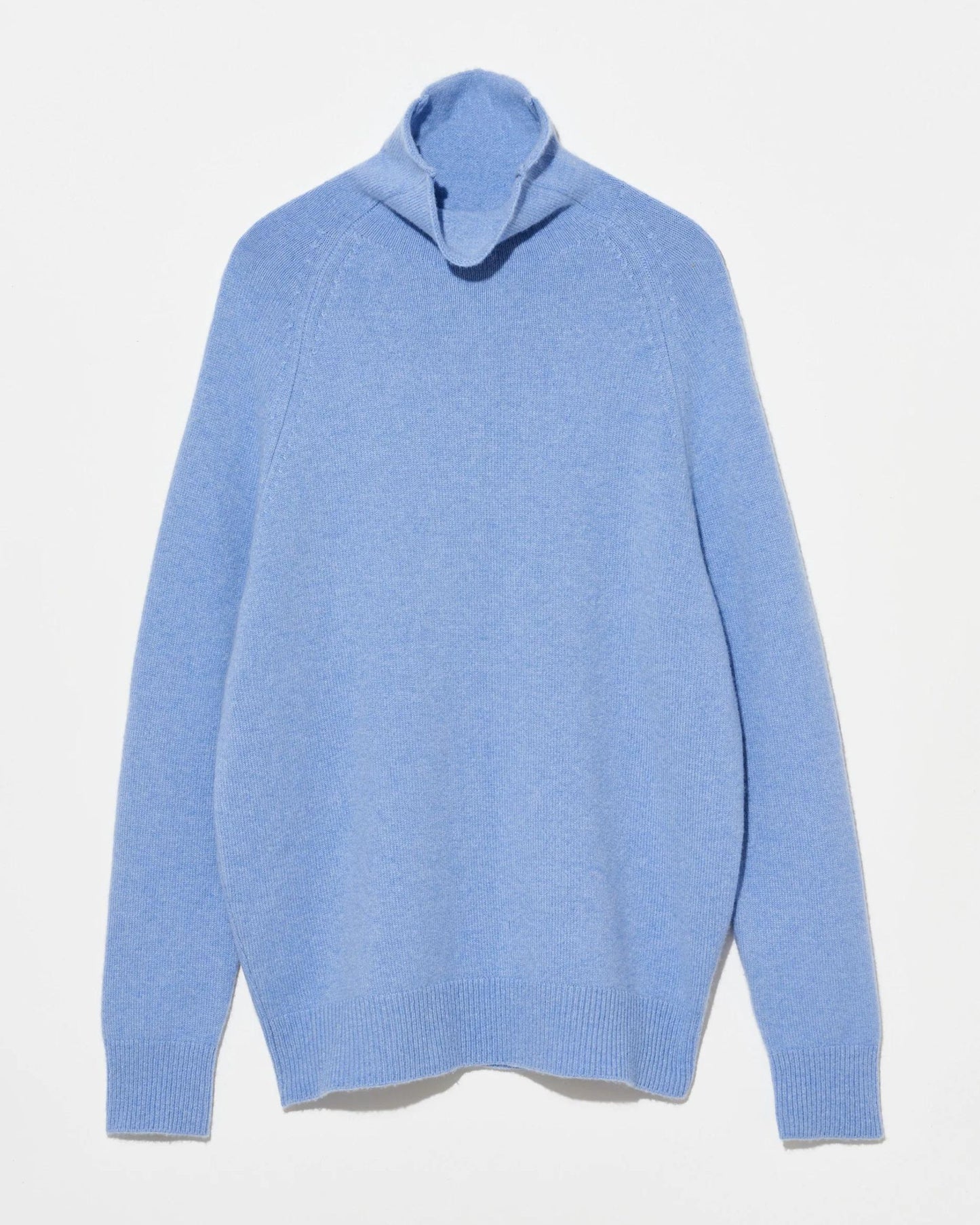 Organic by John Patrick Cashmere Funnel Neck Pullover Cornflower