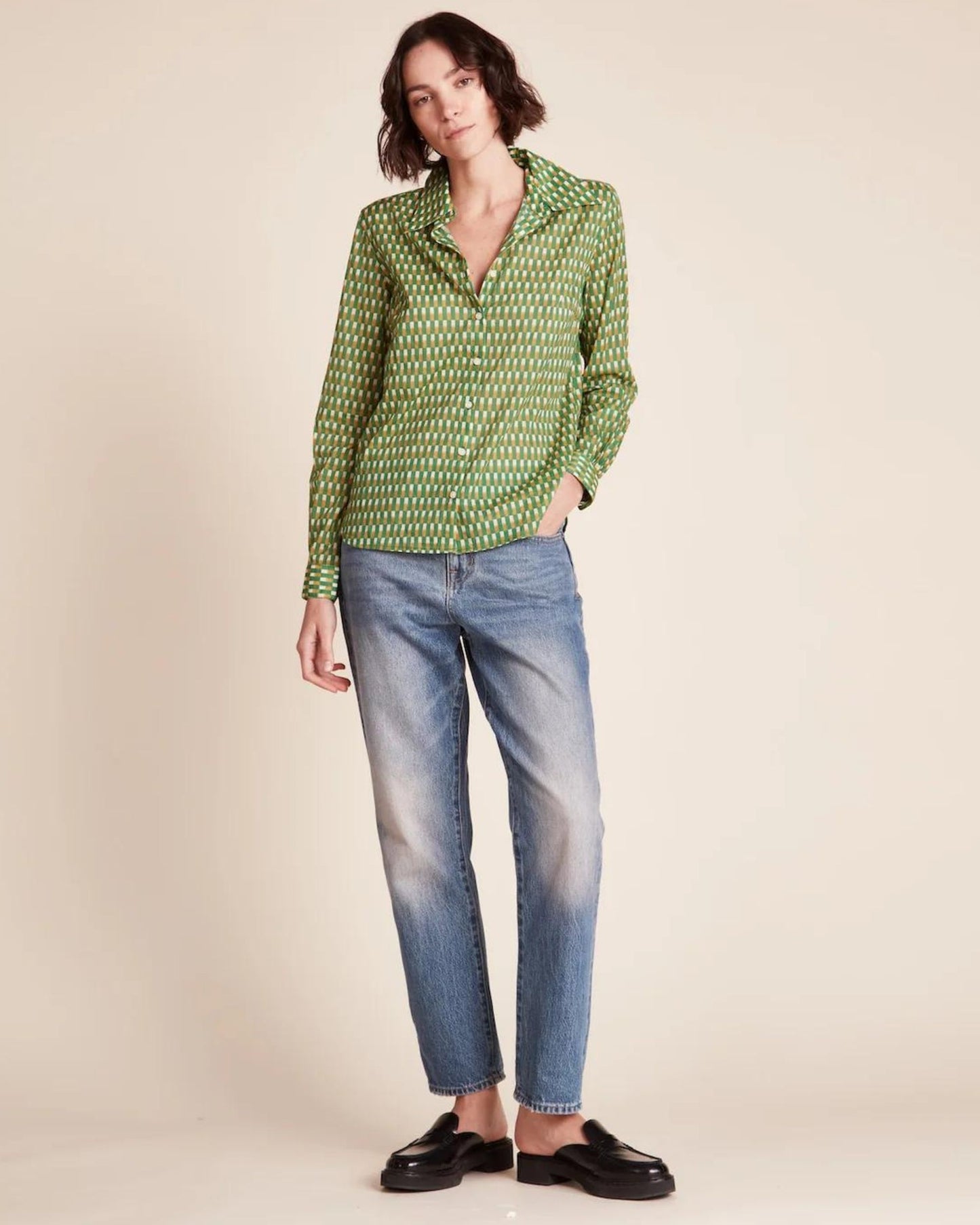 Trovata Jacquelin Shirt Peridot Paver