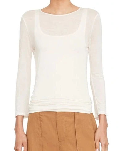 Vince Sheer 3/4 Sleeve Crew Sweater Feather Combo-Vince-Thistle Hill