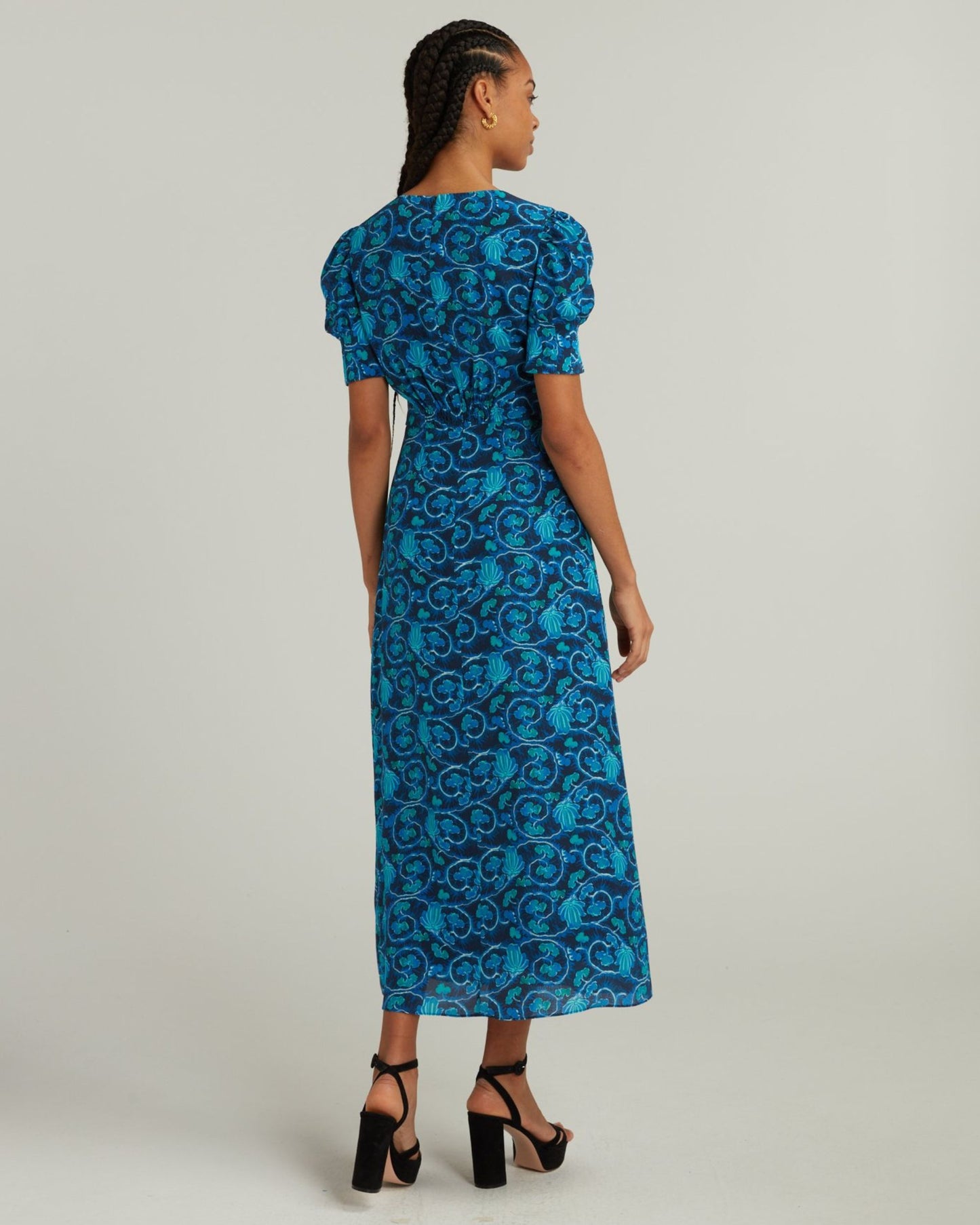 Saloni Bianca Dress Harvest Midnight