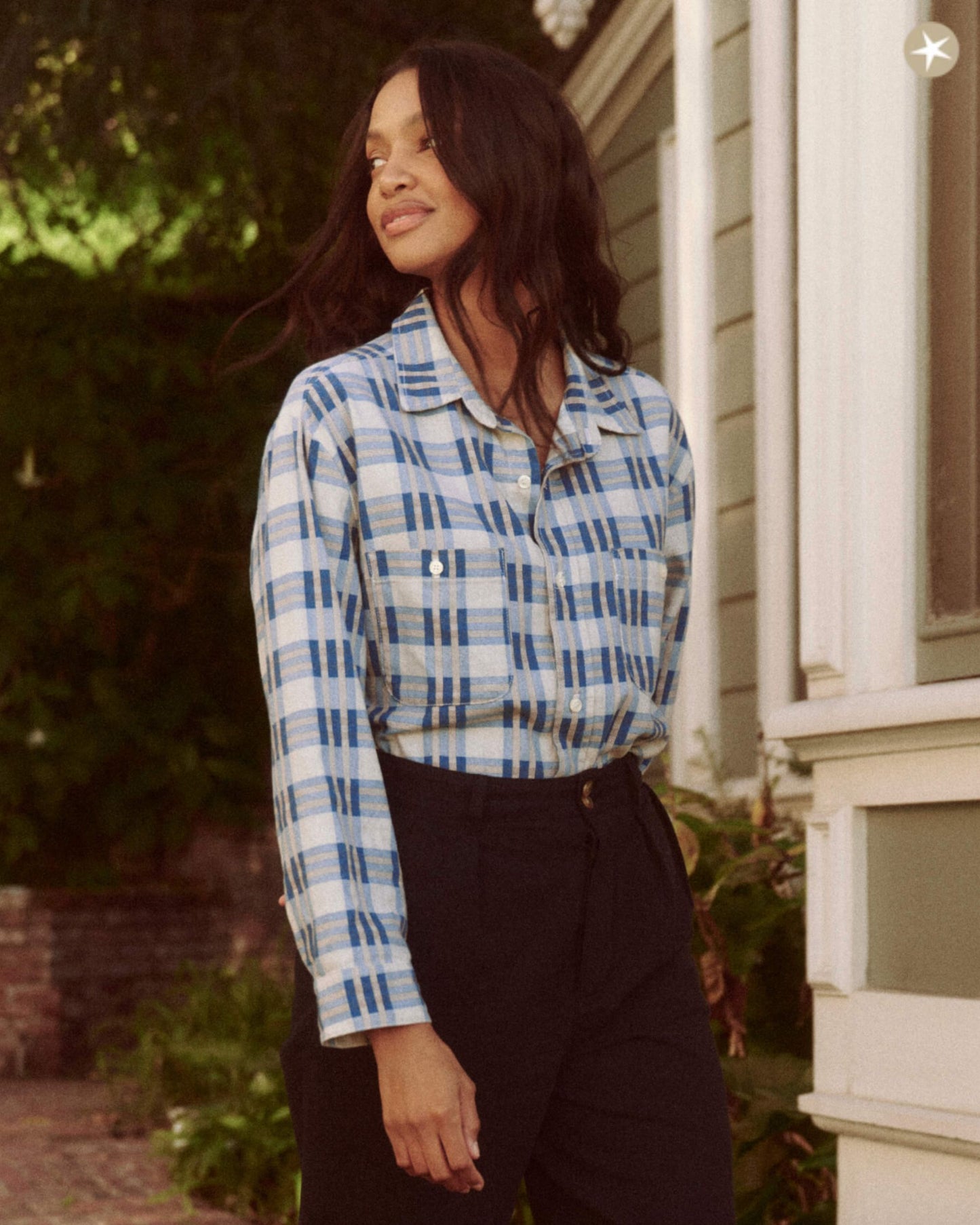 The Great The Harbor Shirt Bright Blue Pioneer Plaid