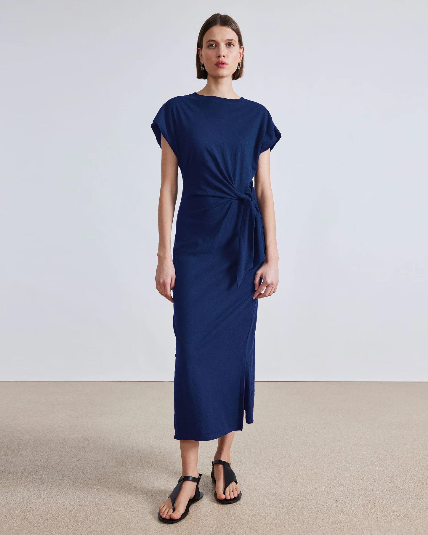 Apiece Apart Vanina Cinched Waist Dress Indigo-Apiece Apart-Thistle Hill
