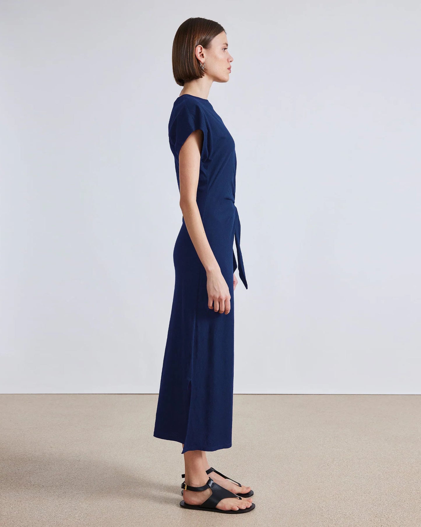Apiece Apart Vanina Cinched Waist Dress Indigo-Apiece Apart-Thistle Hill