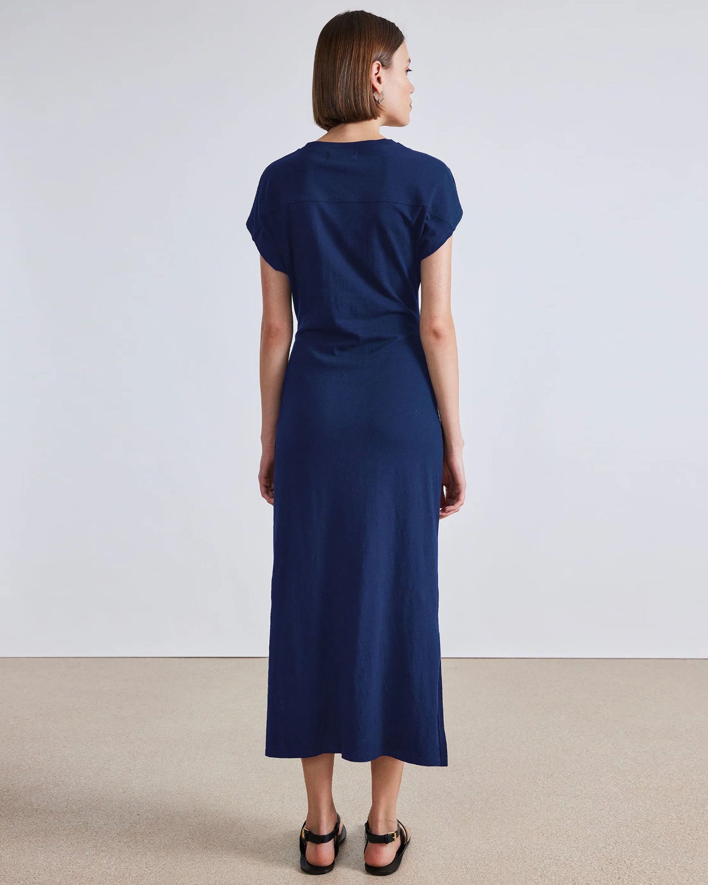 Apiece Apart Vanina Cinched Waist Dress Indigo-Apiece Apart-Thistle Hill