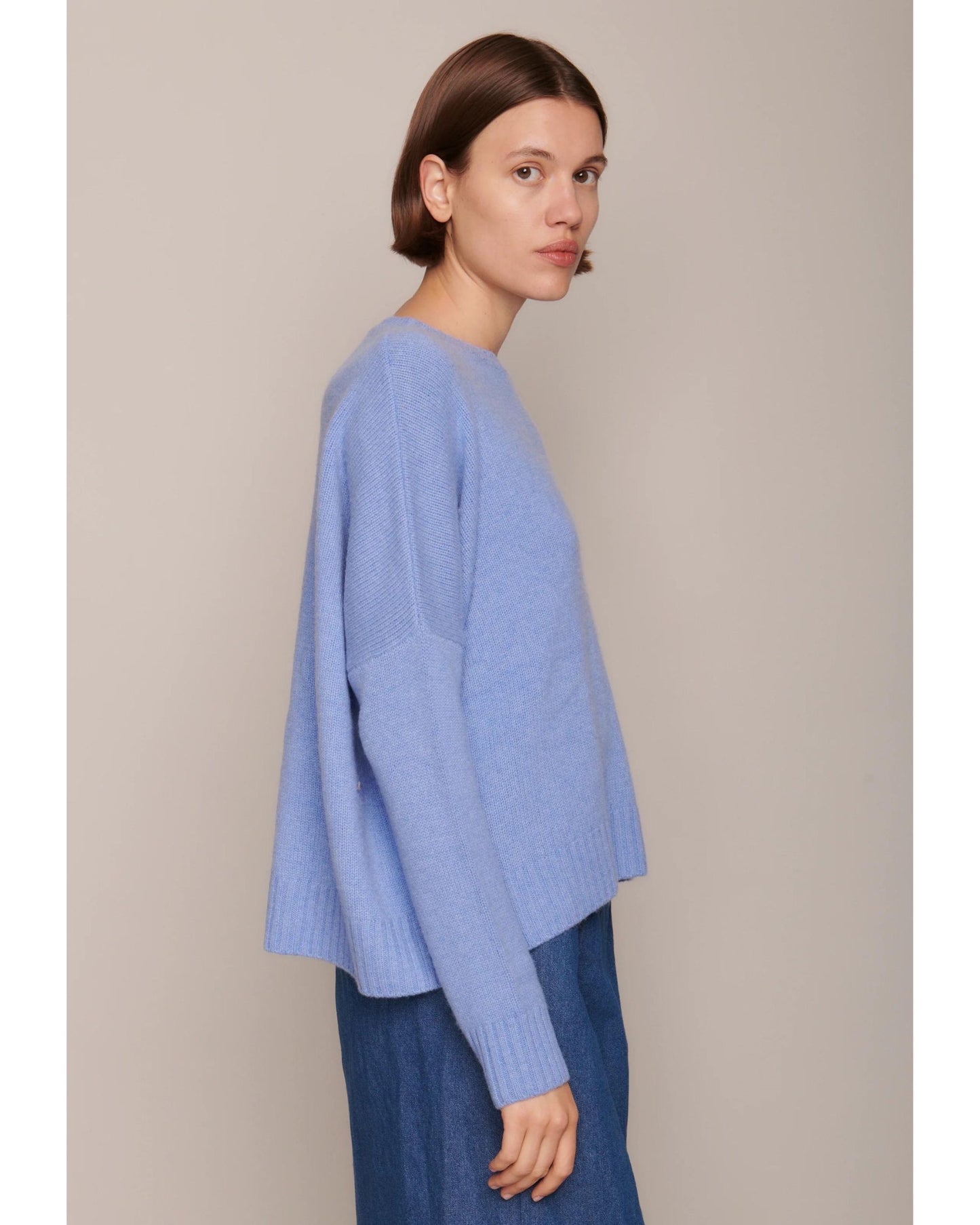 Organic by John Patrick Cashmere Wide Pullover Cornflower-Organic by John Patrick-Thistle Hill