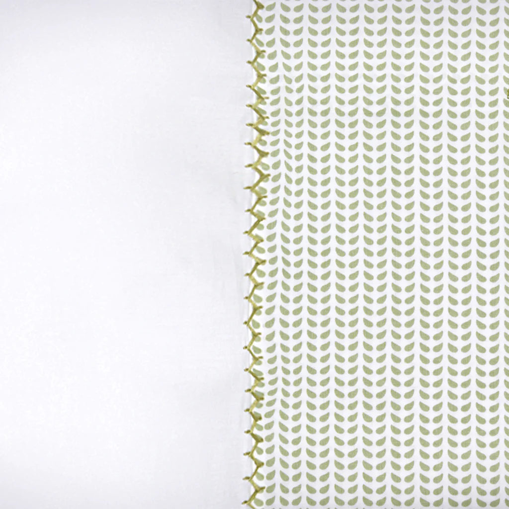 John Robshaw Cinde Cuff Sage Organic Sheet Standard Cases-John Robshaw-Thistle Hill