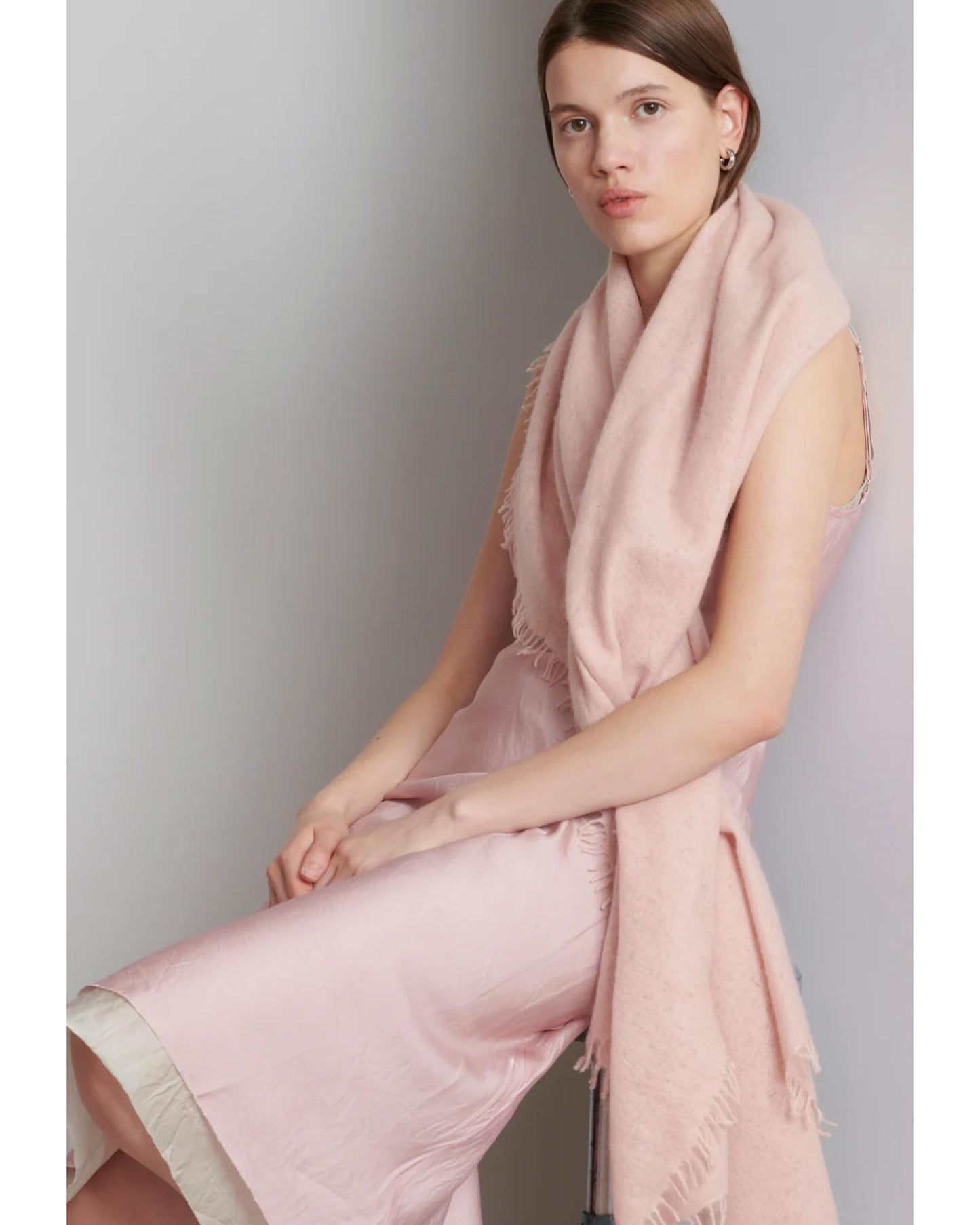 Communitie Cashmere Felted Stole Old Rose