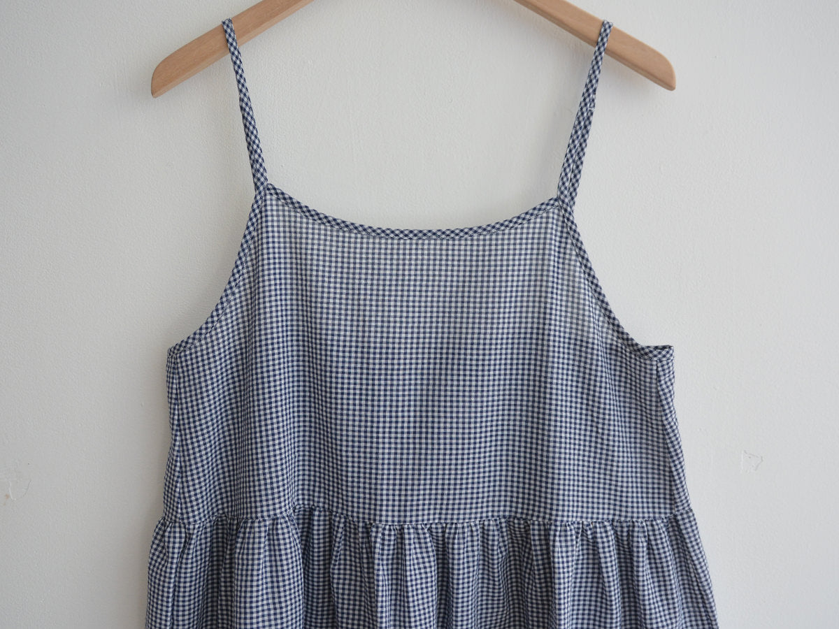 Makie Slip Dress Sally Navy Checks-Makie-Thistle Hill