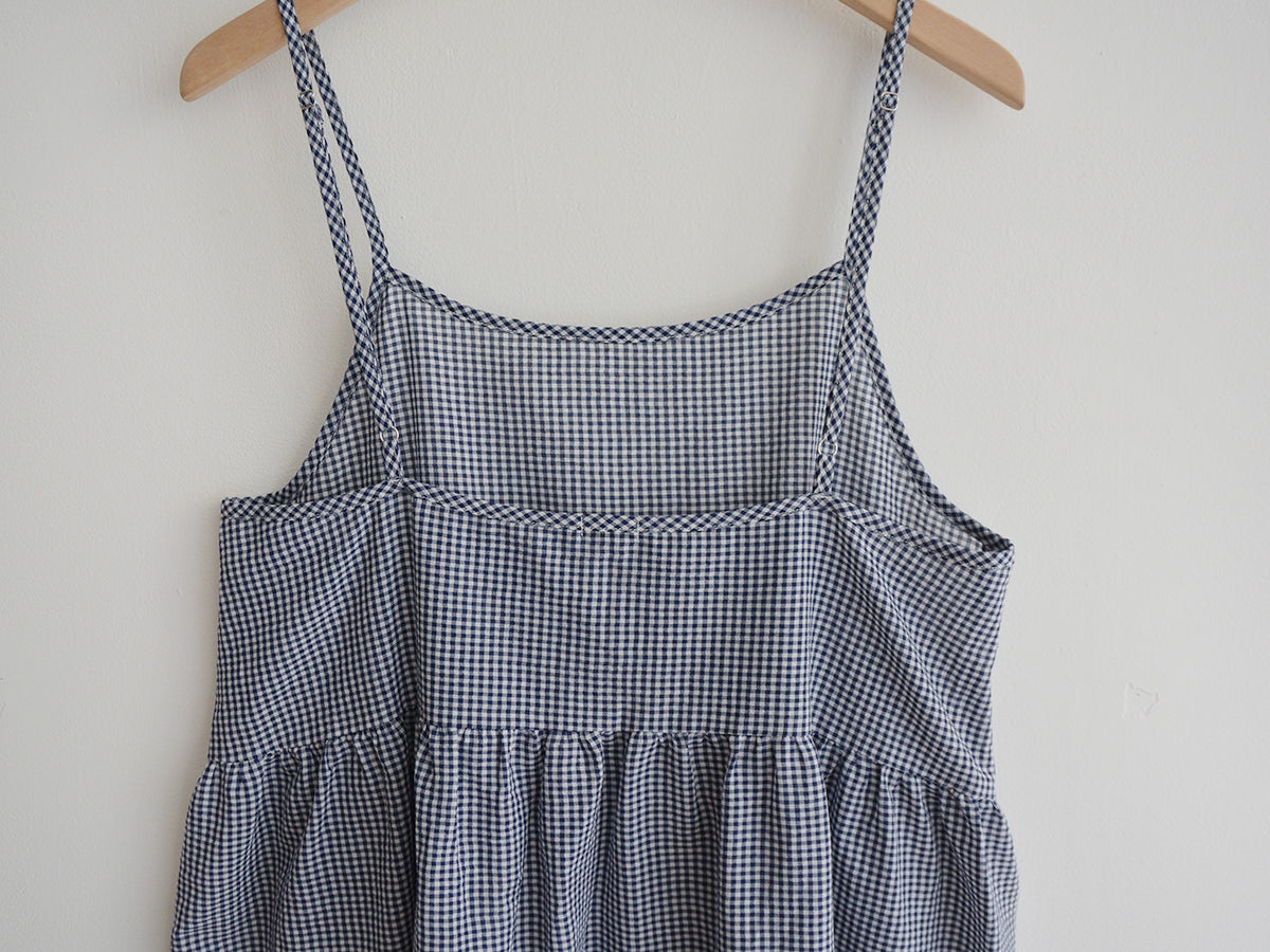 Makie Slip Dress Sally Navy Checks-Makie-Thistle Hill